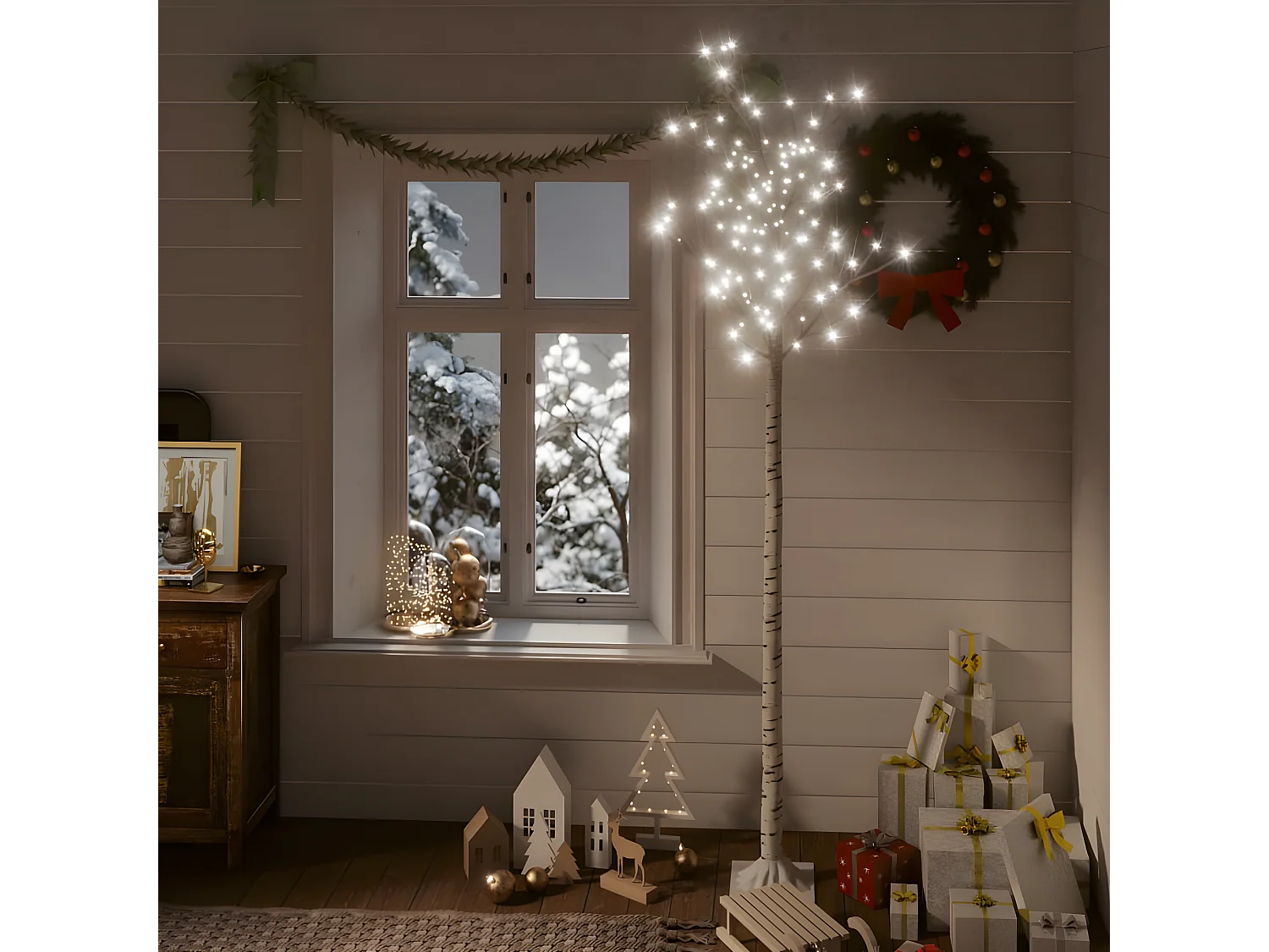 Kerstboom 200 LED koel wit Wilg 2,2 m Int/Ext