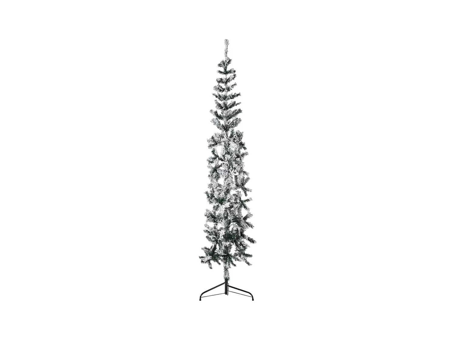 Albero di Natale artificiale semisottile con neve floccata 210 cm