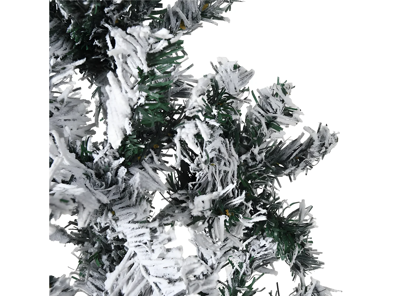 Albero di Natale artificiale semisottile con neve floccata 210 cm