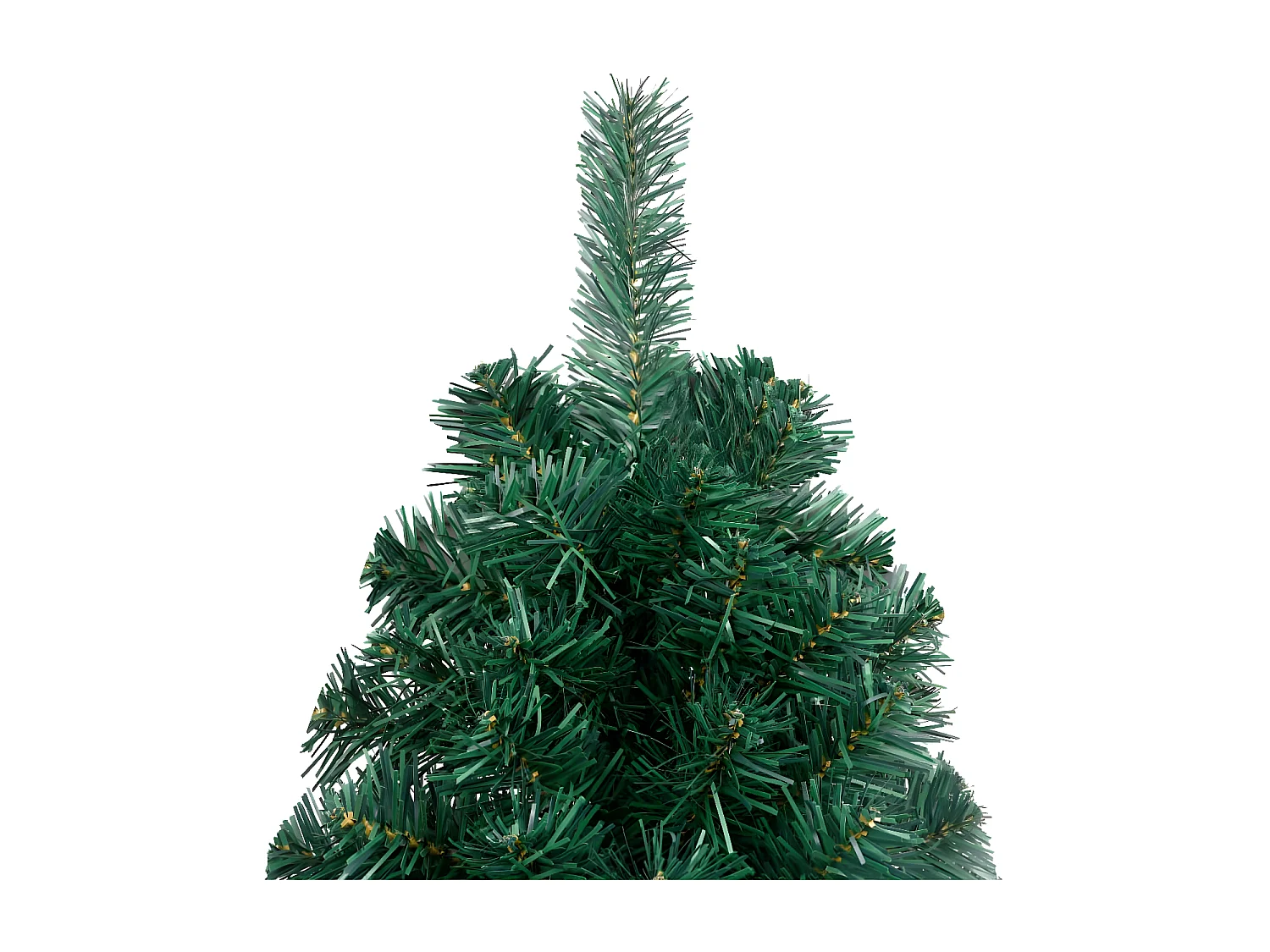 Demi-arbre de No?l artificiel pré-éclairé et boules vert 120 cm