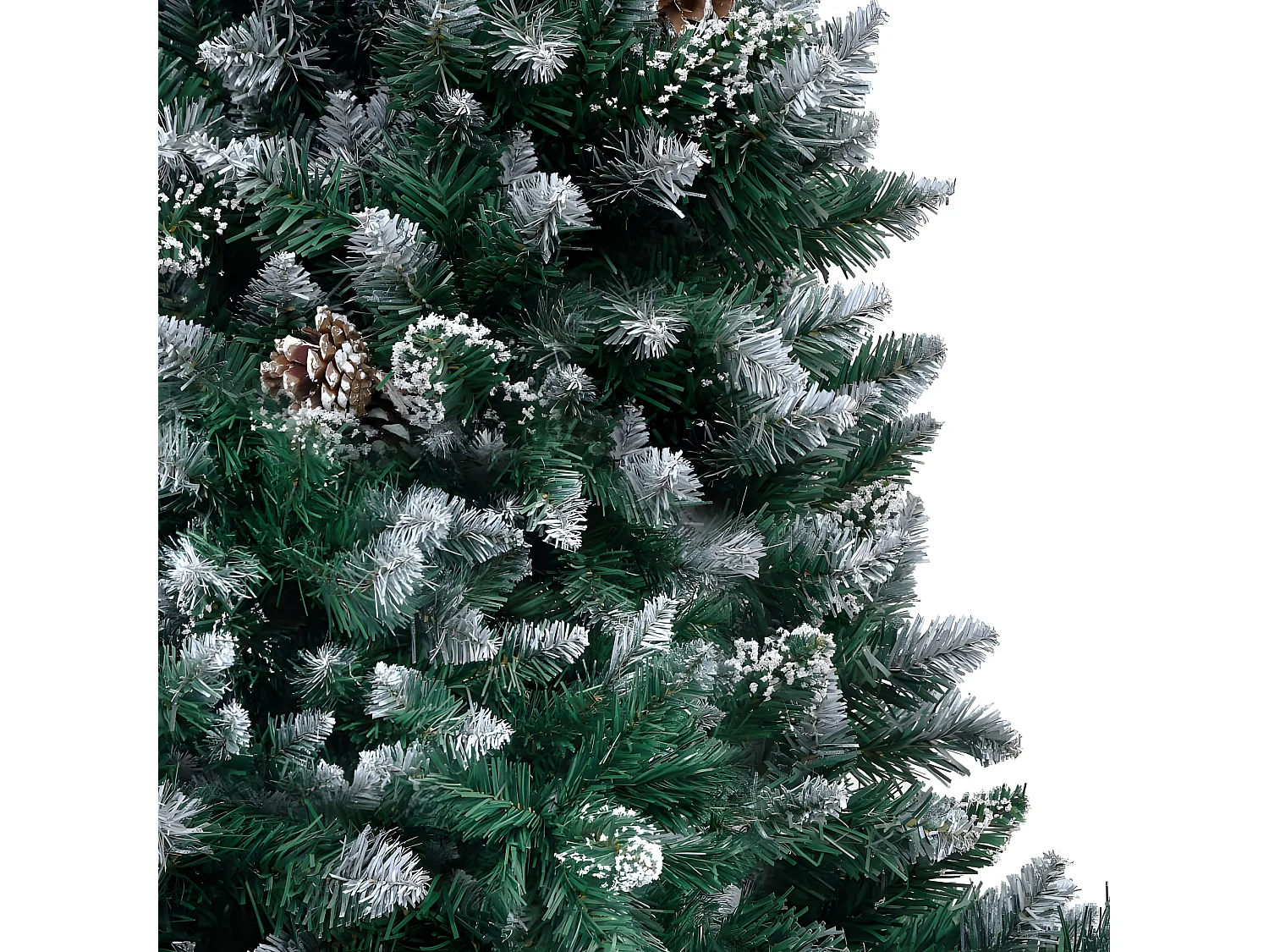 Palline per albero di Natale/pigna artificiale preilluminate 150 cm