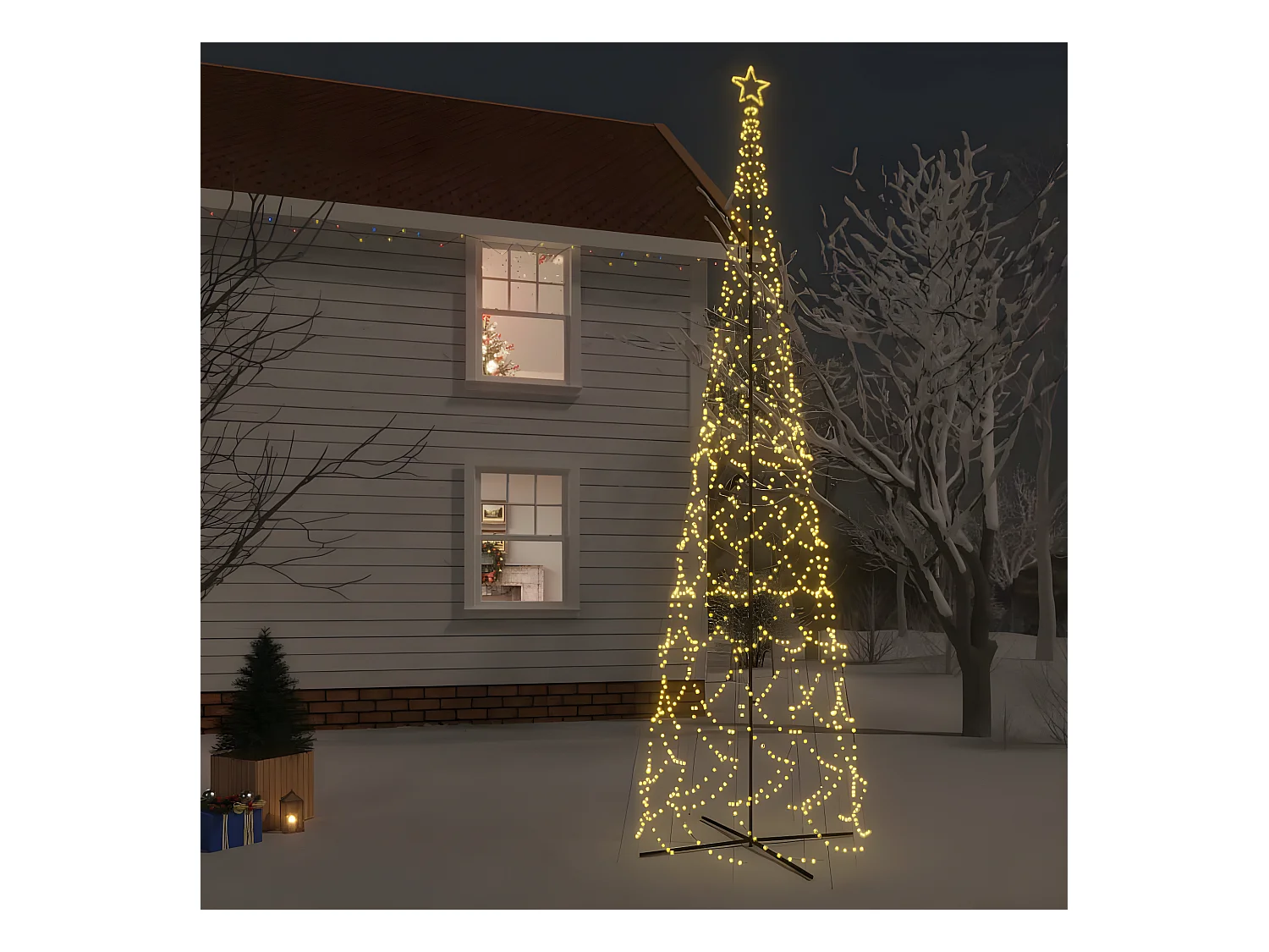 Árbol de Navidad 3000 LED blanco cálido 230x800 cm