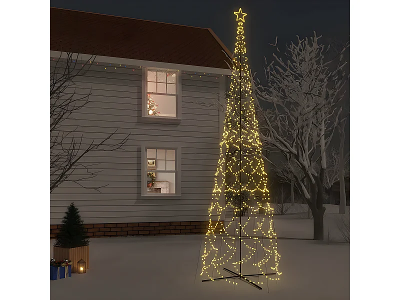 Arbre de No?l c?ne 3000 LED Blanc chaud 230x800 cm