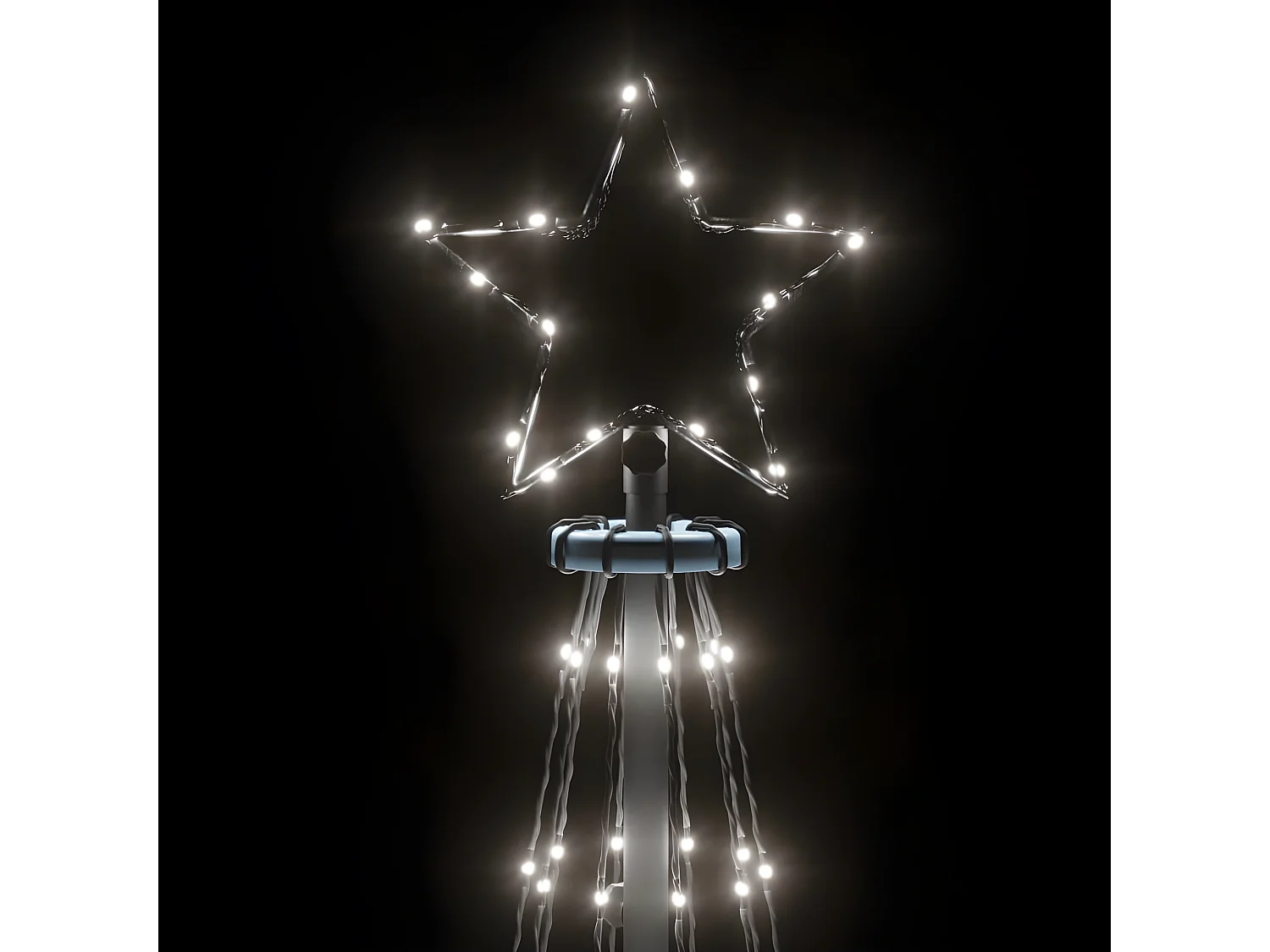 Árvore de Natal com estaca Cool white 732 LED 500 cm