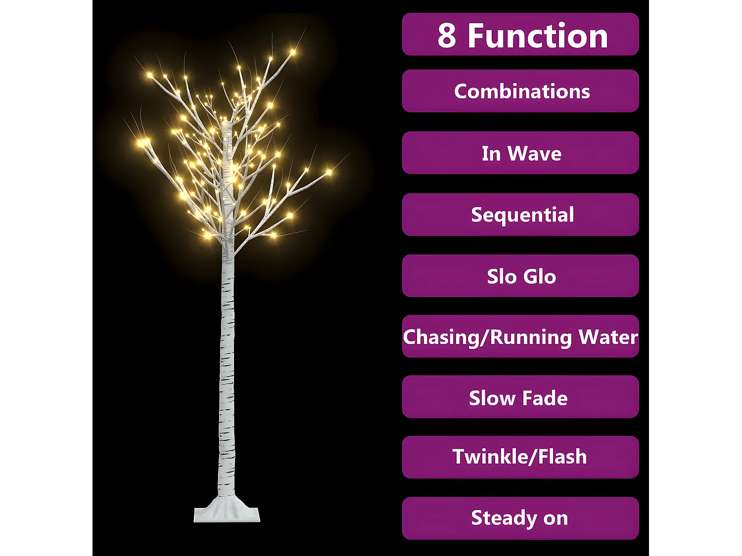 Árbol de Navidad 140 LED blanco cálido Willow 1,5 m Int/Ext