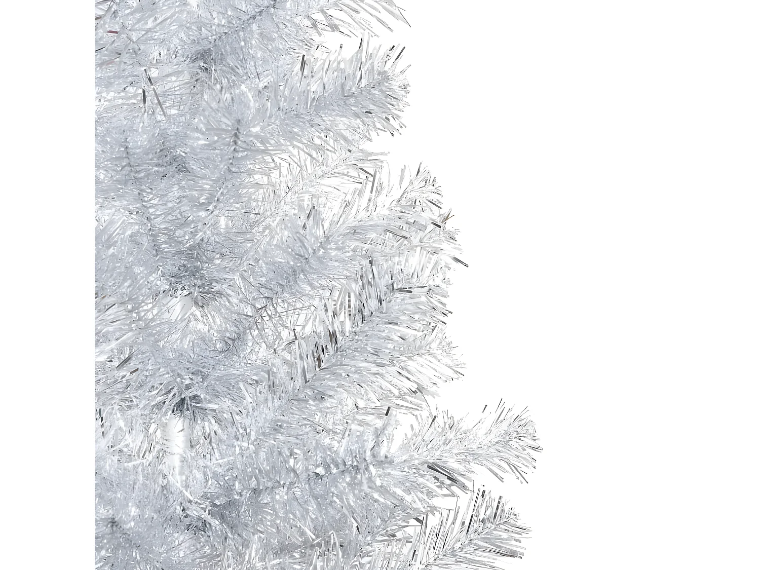 Arbre de No?l artificiel pré-éclairé/boules argenté 150 cm PET