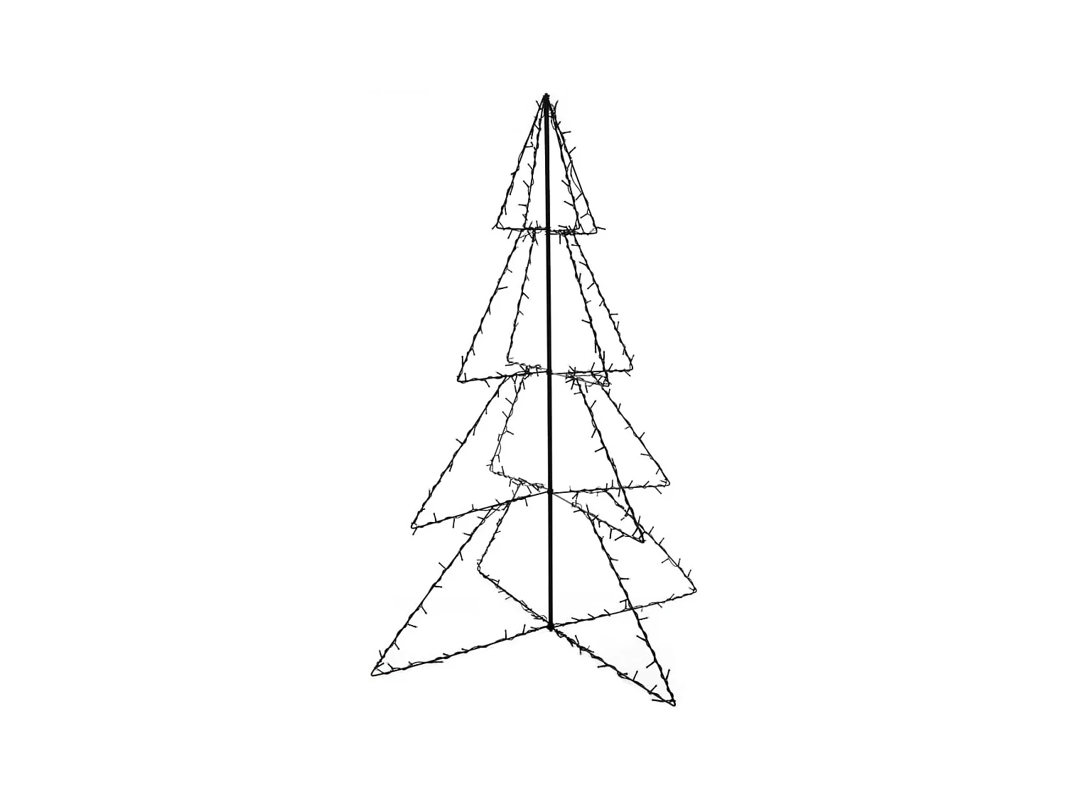 Arbre de No?l c?ne 240 LED d'intérieur/d'extérieur 115x150 cm