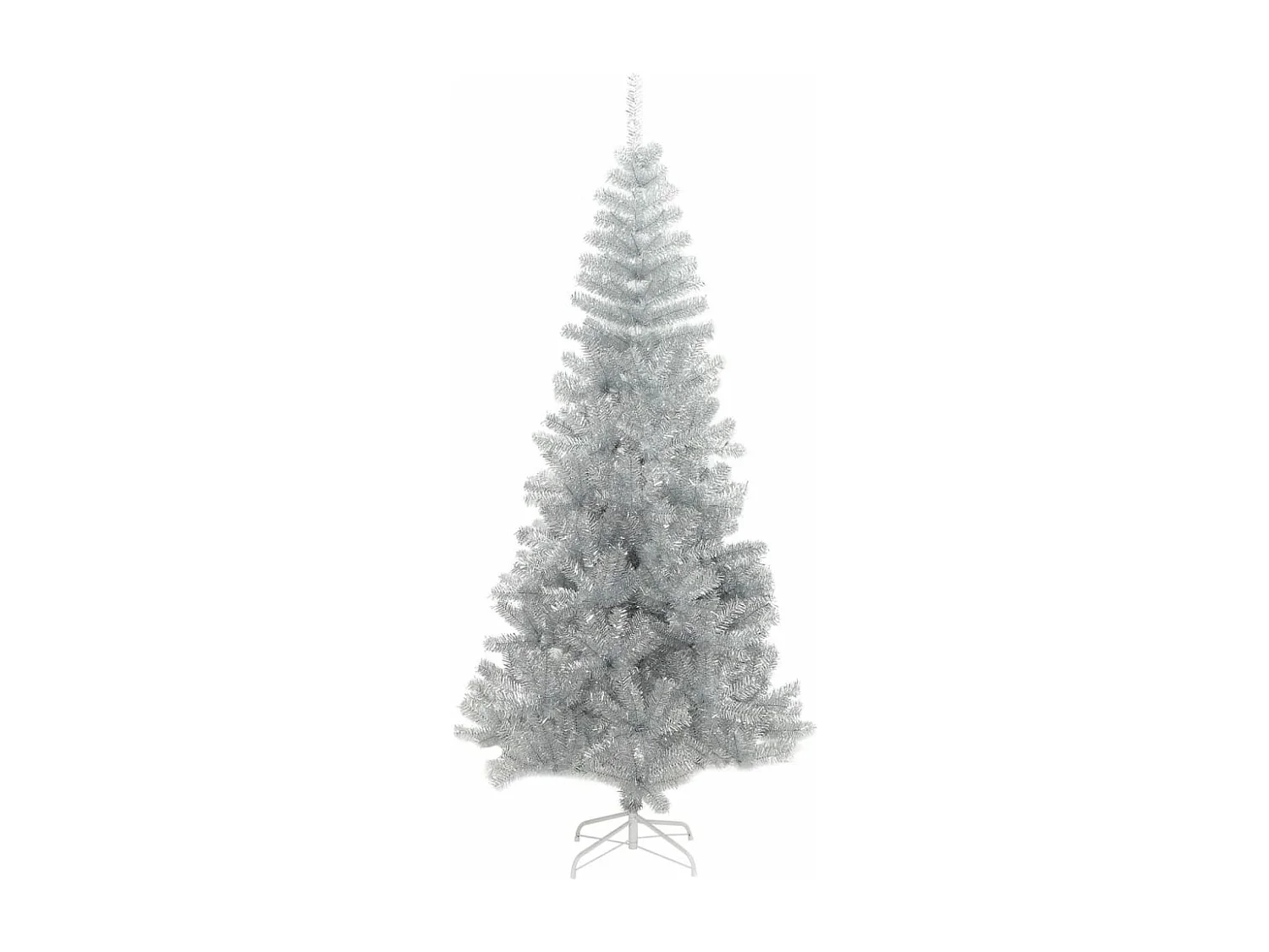 Albero di Natale artificiale con supporto in argento 180 cm PET