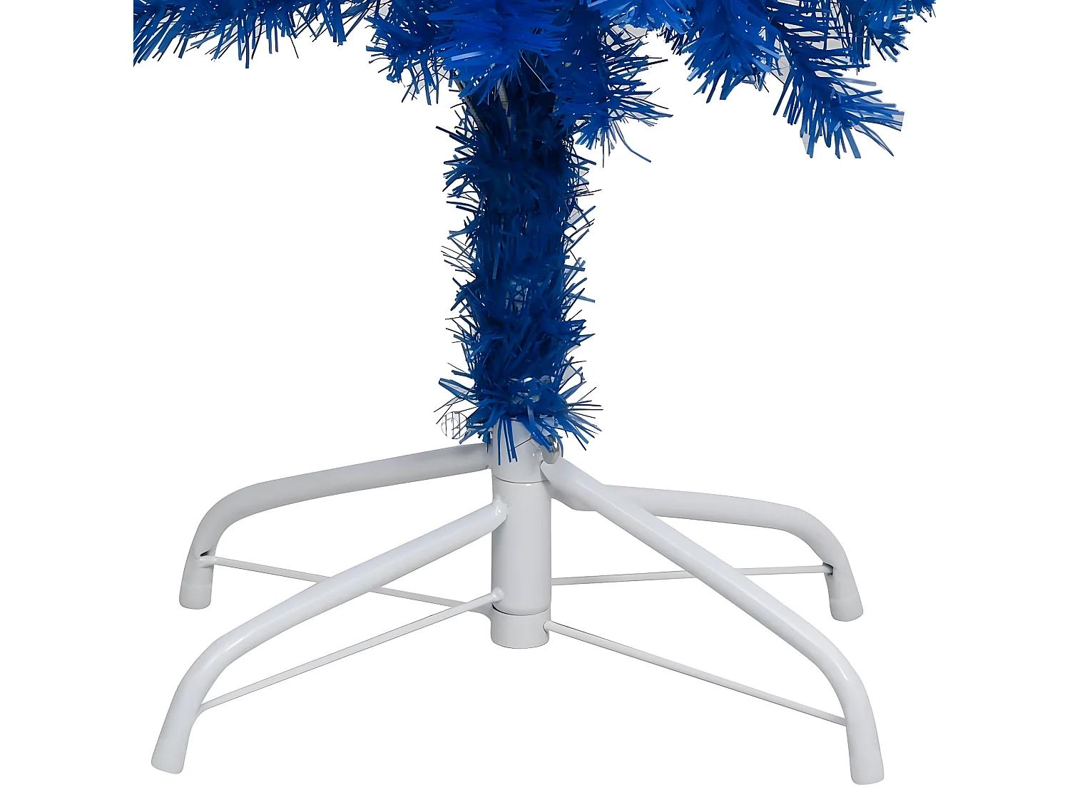 Arbre de No?l artificiel pré-éclairé et boules bleu 120 cm PVC
