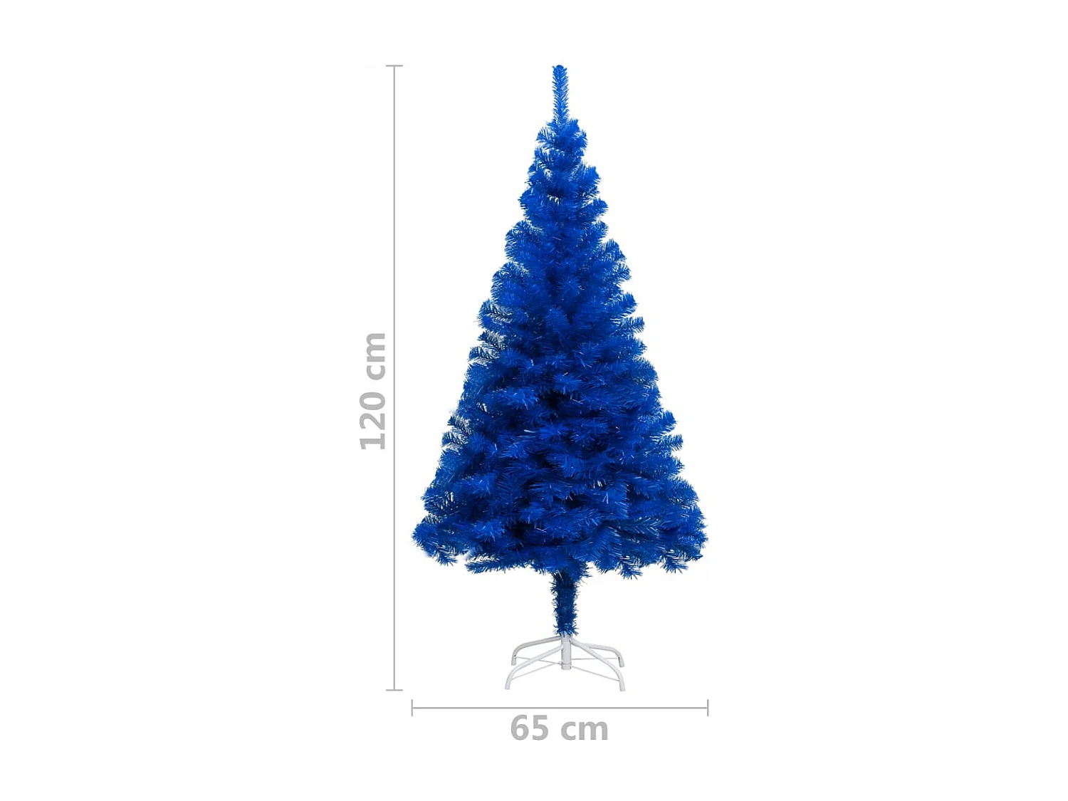 Arbre de No?l artificiel pré-éclairé et boules bleu 120 cm PVC