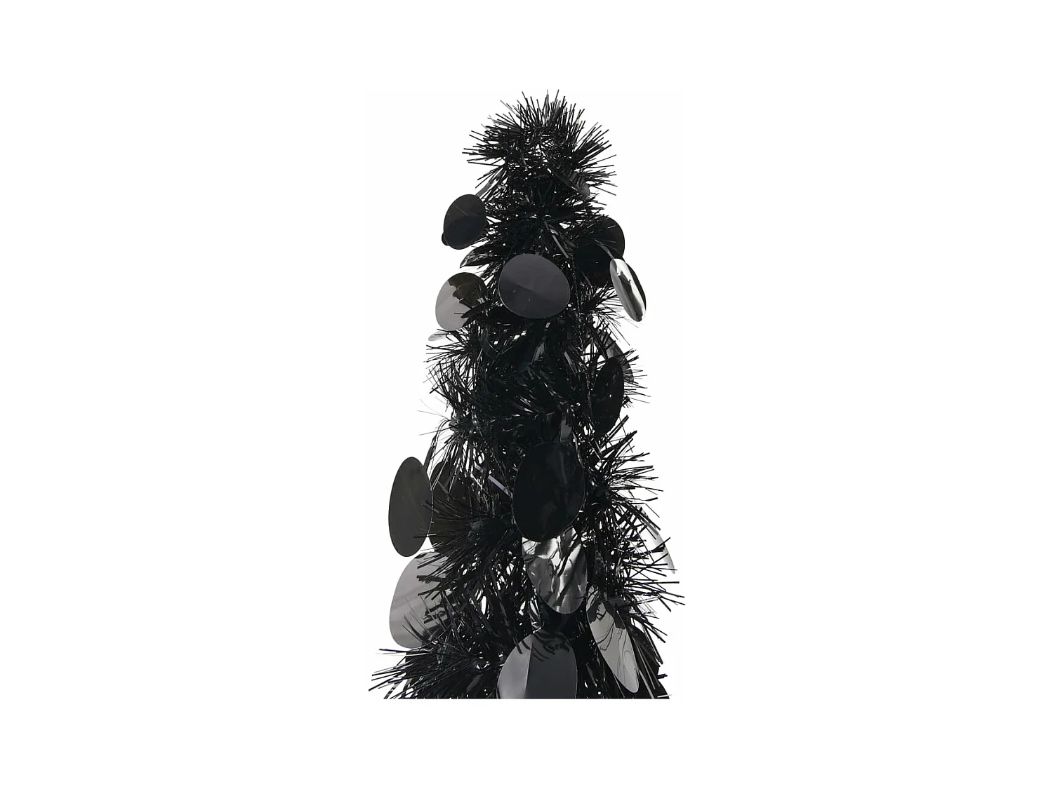 Albero di Natale artificiale retrattile nero 120 cm PET