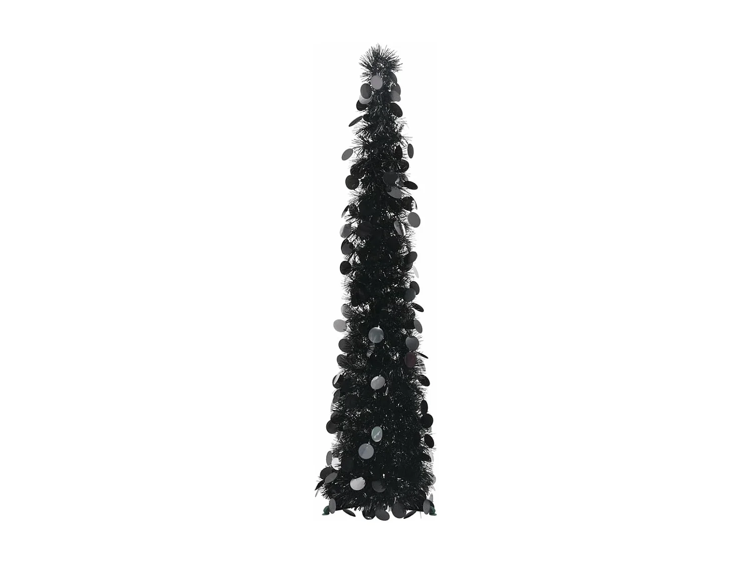 Albero di Natale artificiale retrattile nero 120 cm PET