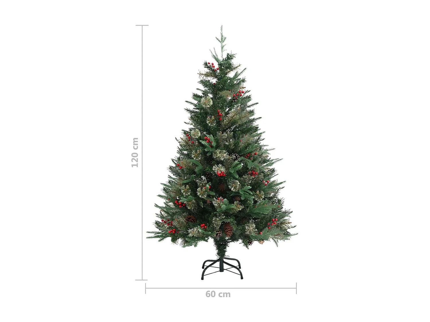 Weihnachtsbaum mit Tannenzapfen Grün 120 cm PVC und PE