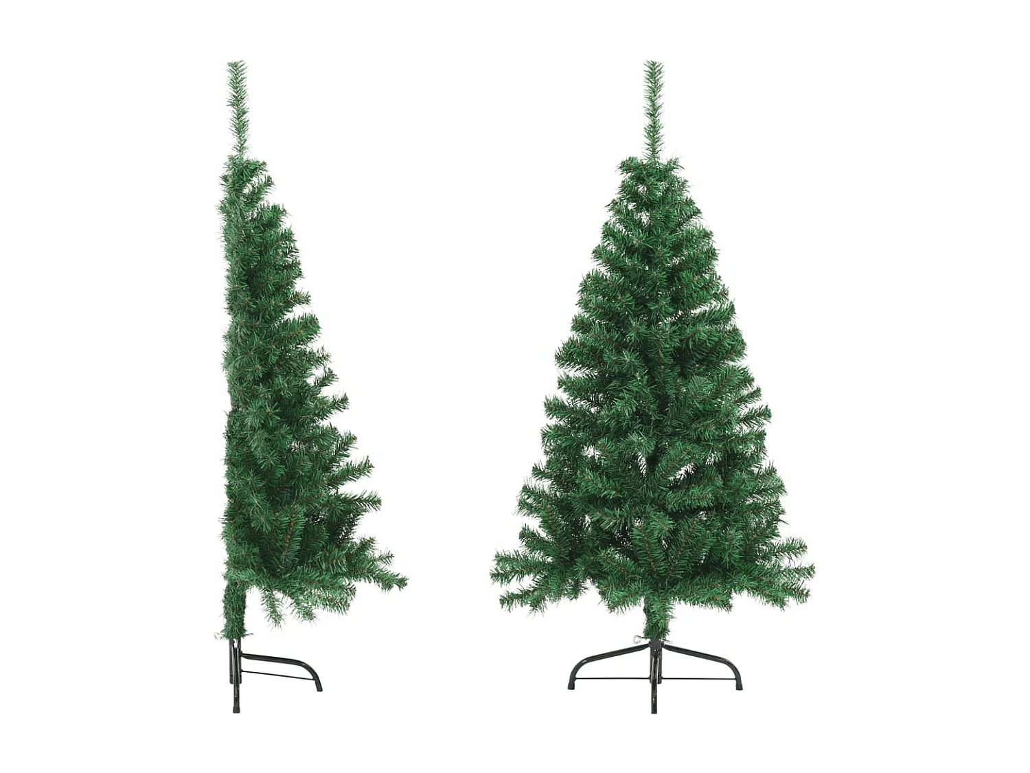 Sapin de No?l artificiel moitié avec support vert 120 cm PVC