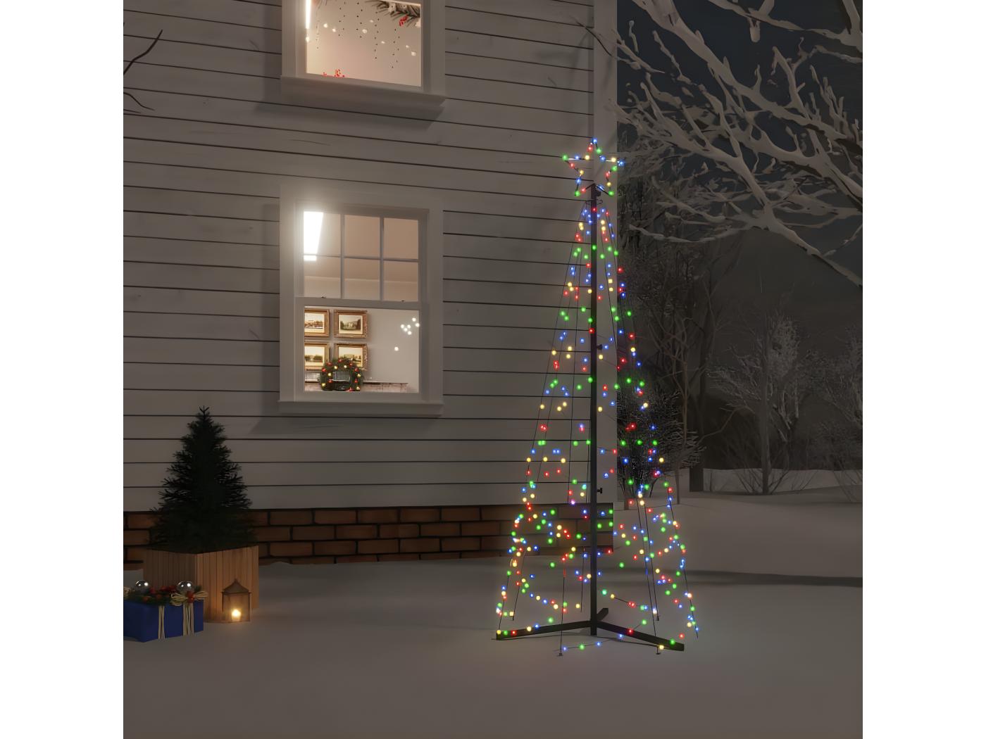 Kerstboom 200 kleurrijke LED's 70x180 cm