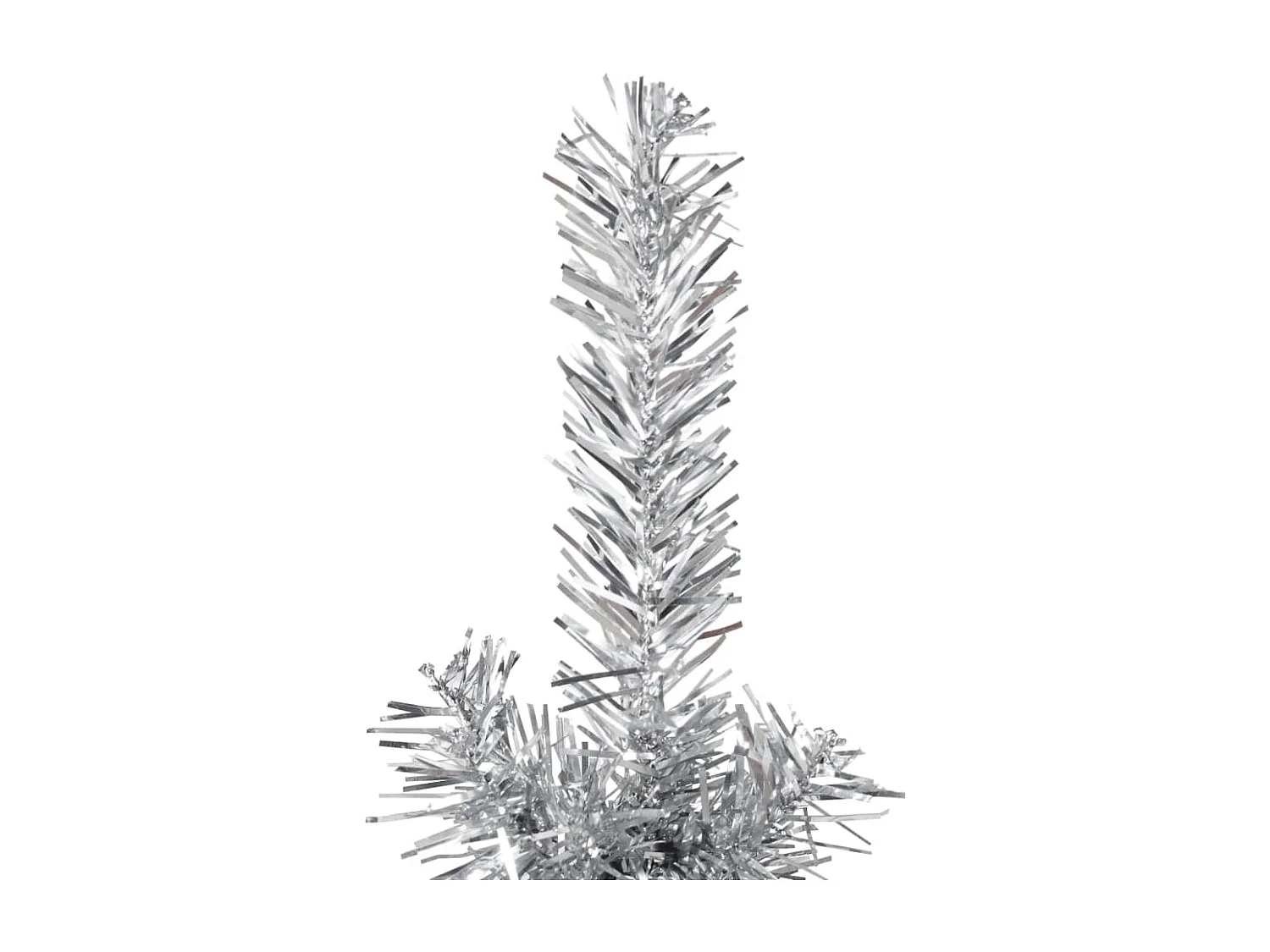 Halbschlanker künstlicher Weihnachtsbaum mit silbernem Ständer 180 cm