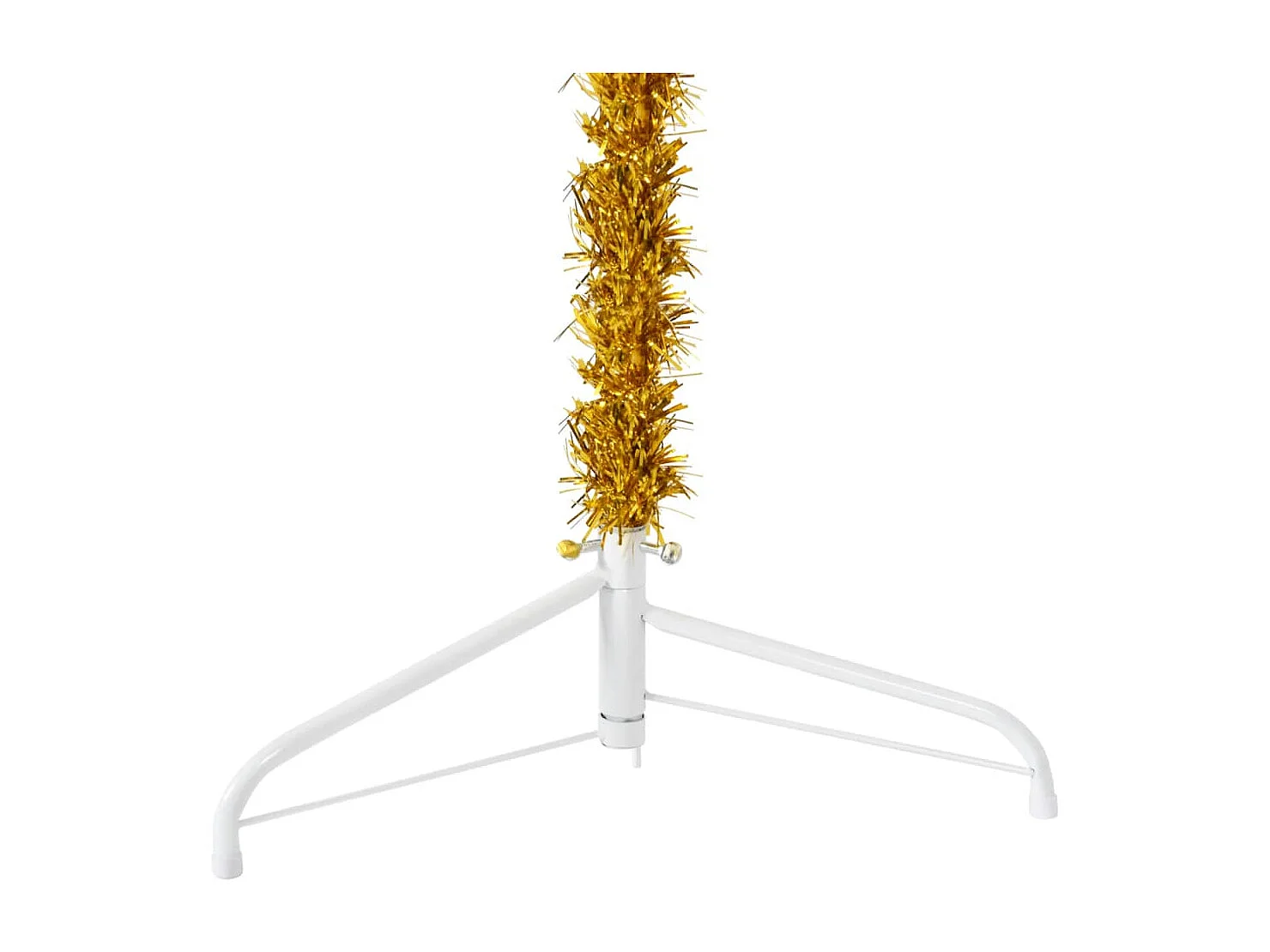 Halfdunne Kunstkerstboom met Standaard Goud 240cm