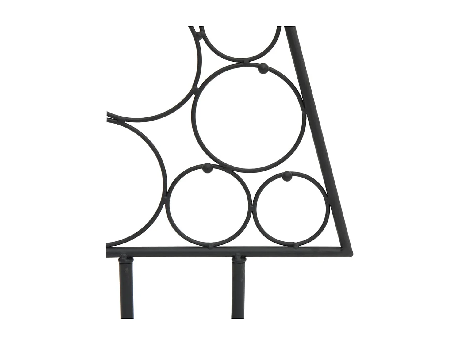 Albero di Natale in metallo per decorazione nero 60 cm