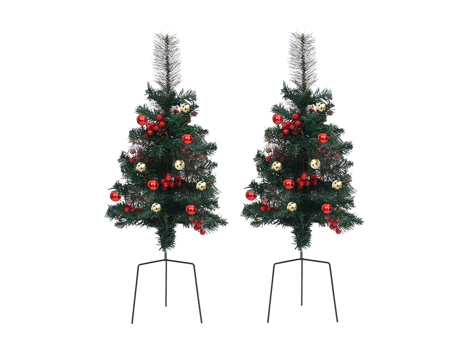 Alberi di Natale a corridoio artificiale 2 pz 76 cm PVC