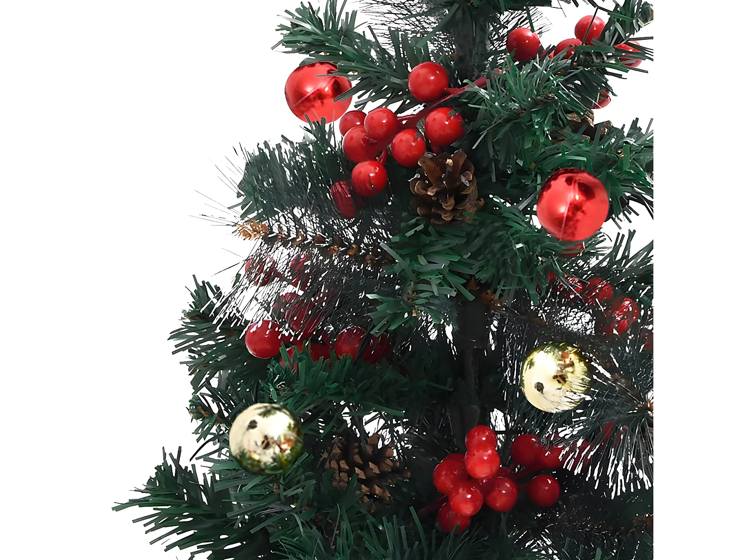 Alberi di Natale a corridoio artificiale 2 pz 76 cm PVC