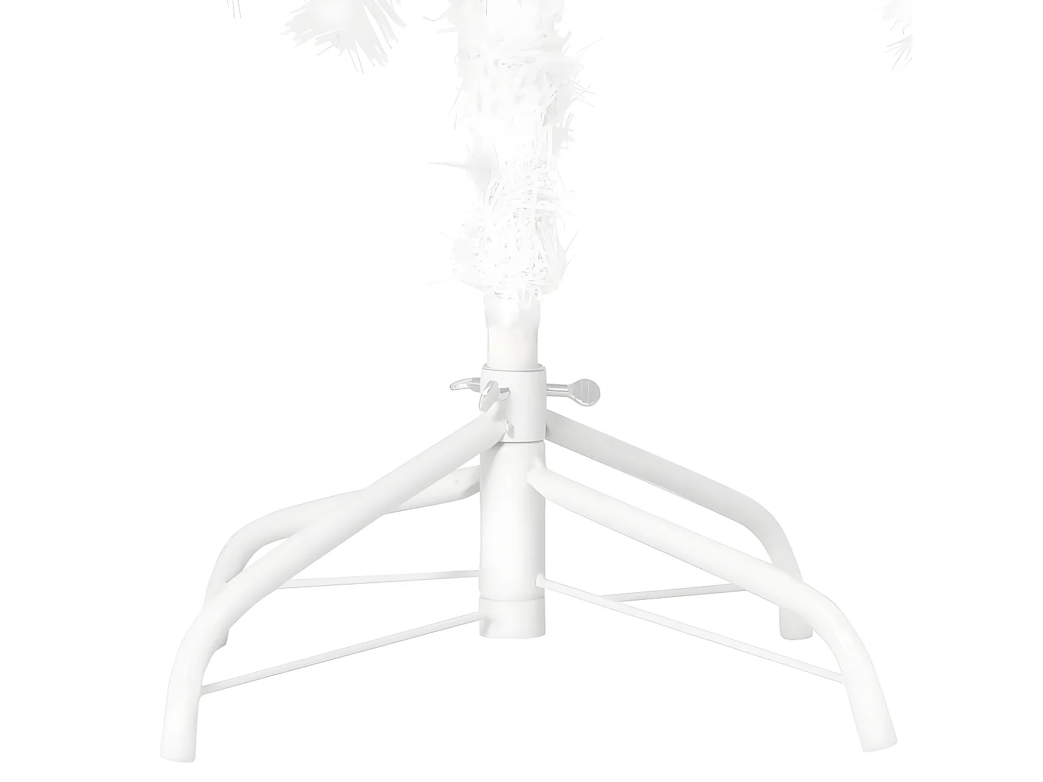 Arbre de No?l artificiel pré-éclairé et boules blanc 240 cm