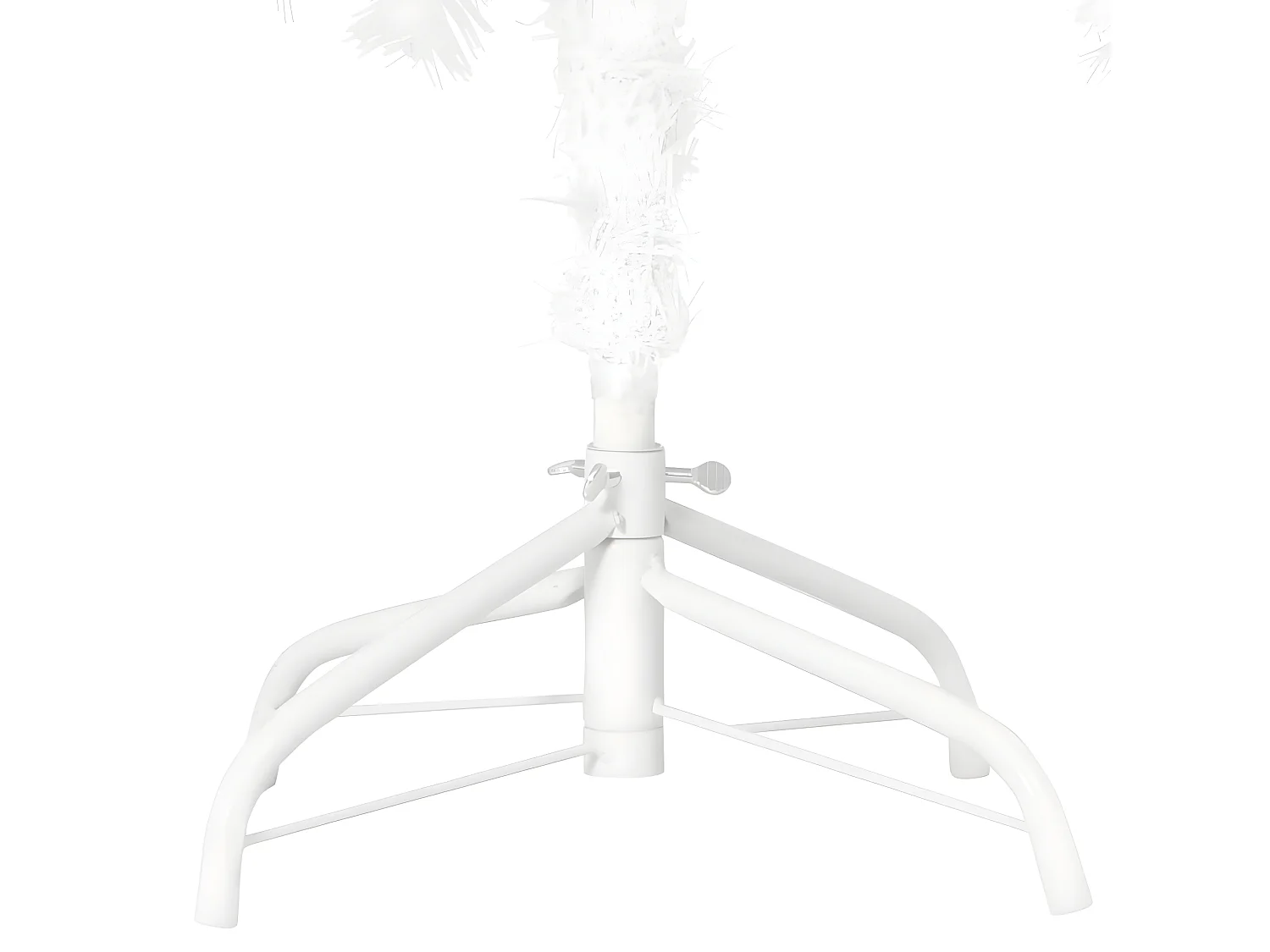 Arbre de No?l artificiel pré-éclairé et boules blanc 180 cm