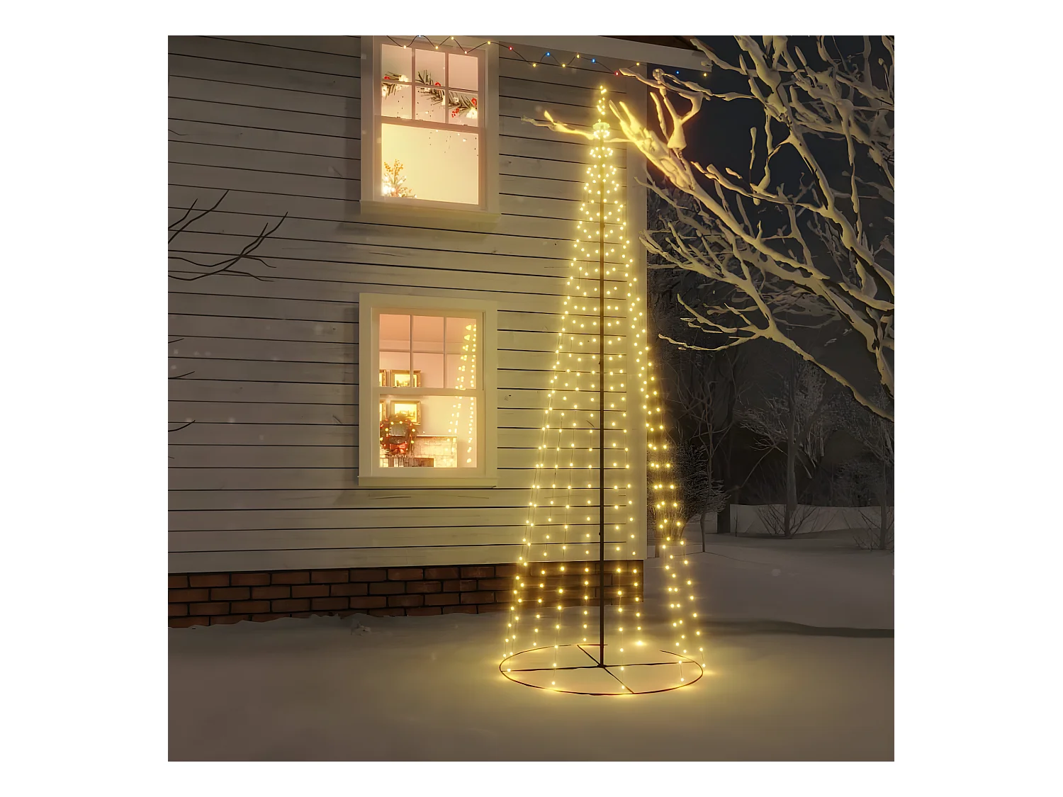 Albero di Natale 310 LED bianco caldo 100x300 cm