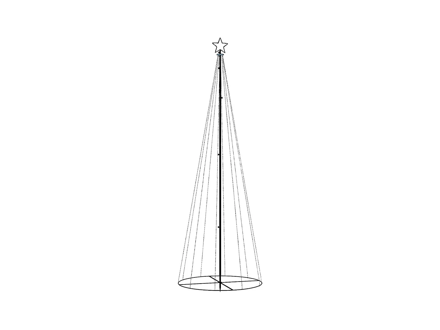 Weihnachtsbaum 310 LED warmweiß 100x300 cm