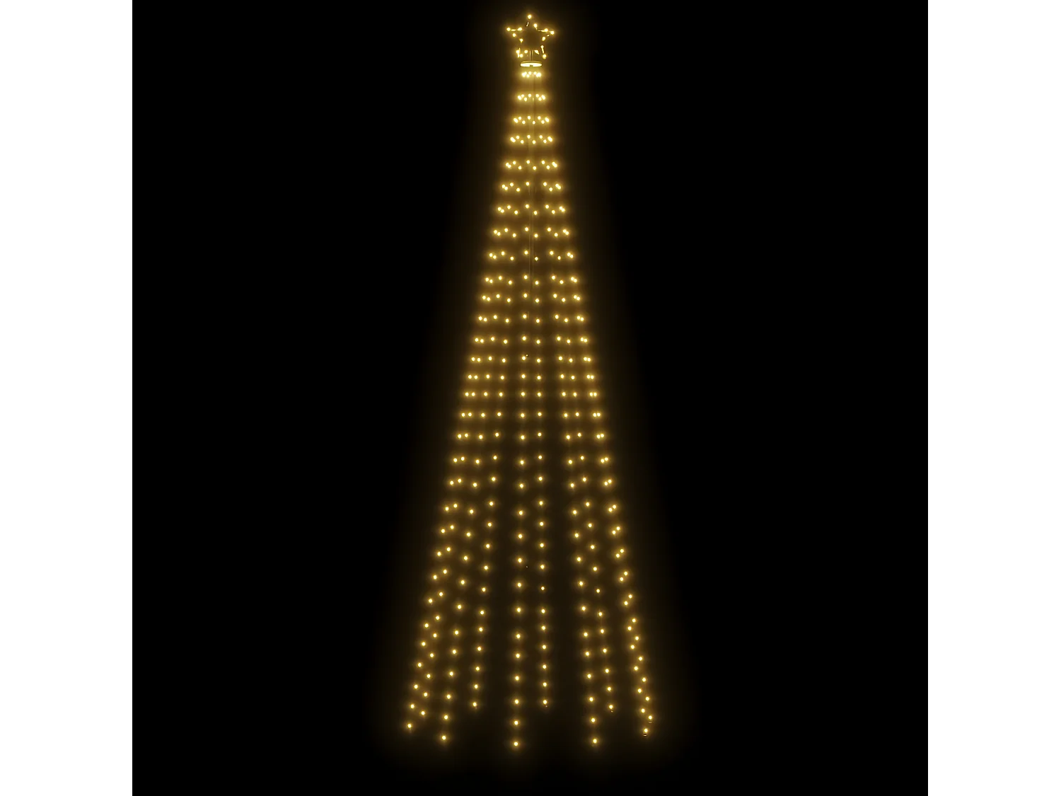 Árvore de Natal 310 LED branco quente 100x300 cm