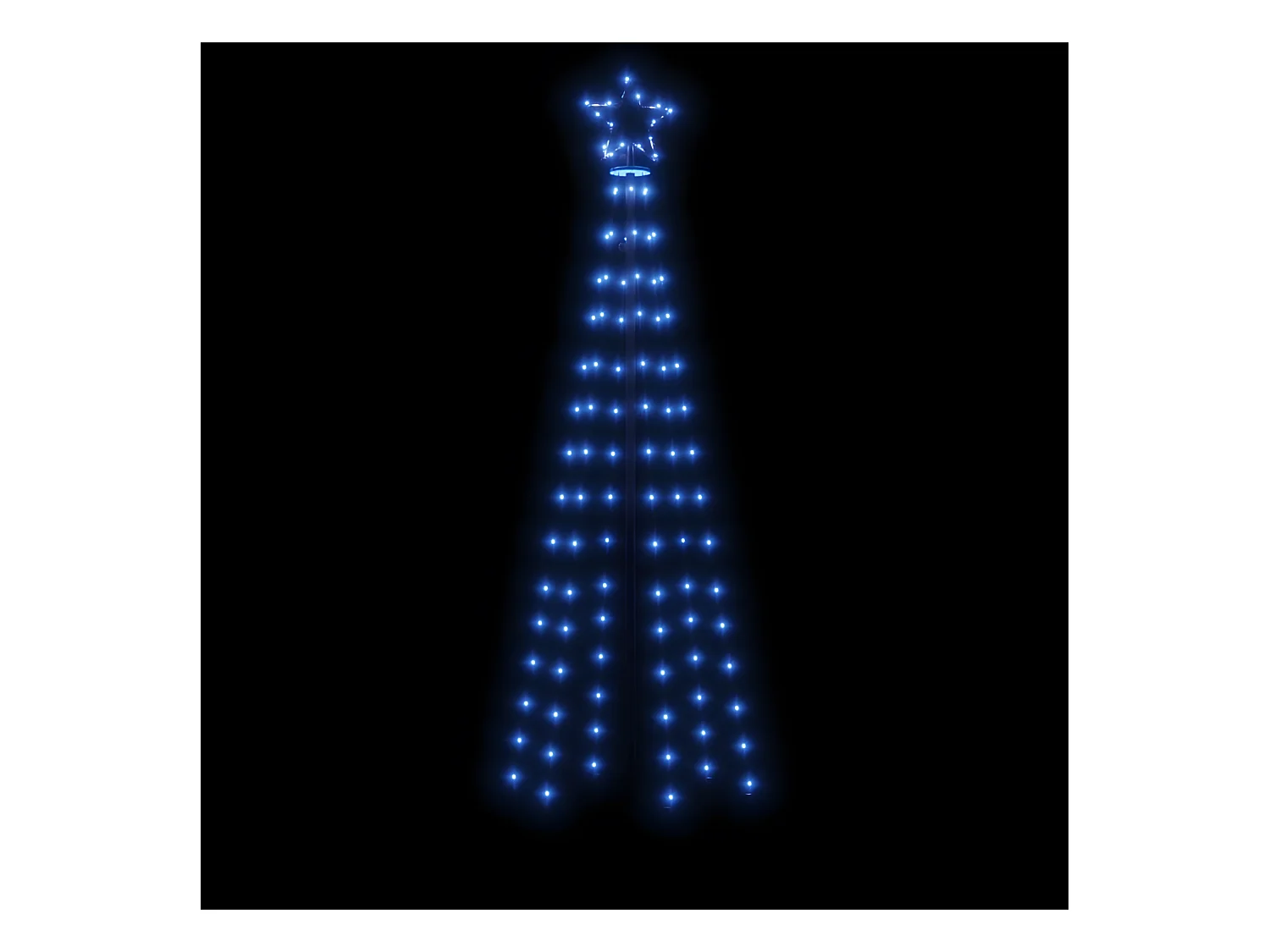 Weihnachtsbaum mit Pfahl Blau 108 LED 180 cm