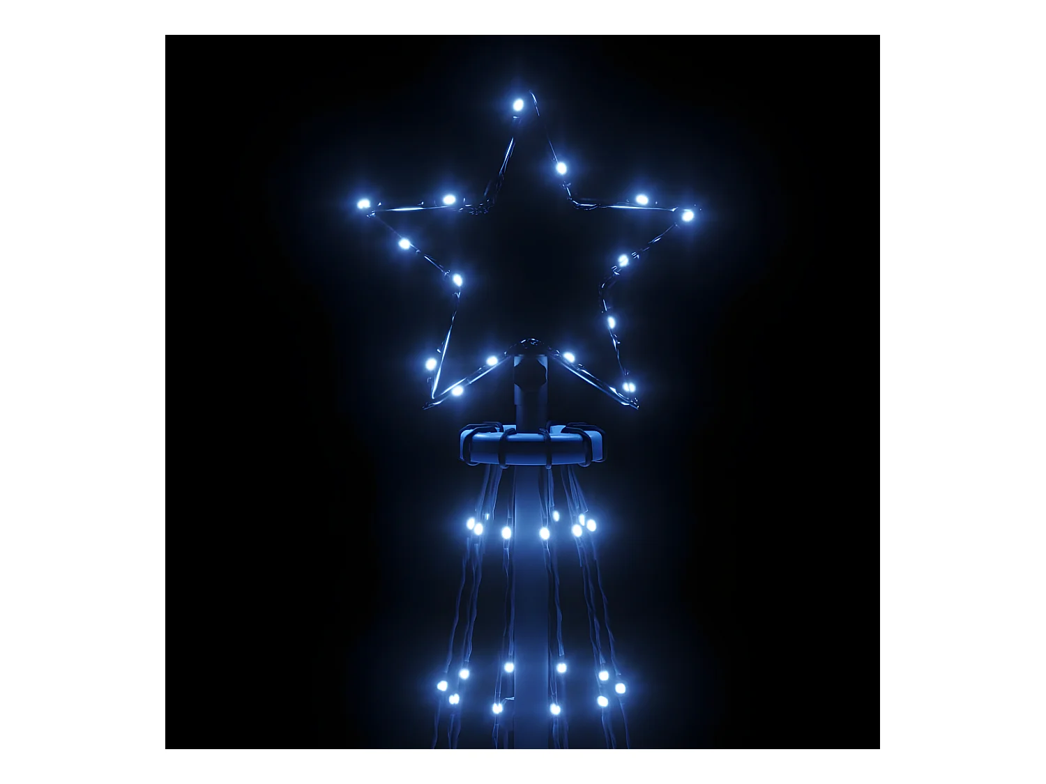 Weihnachtsbaum mit Pfahl Blau 108 LED 180 cm