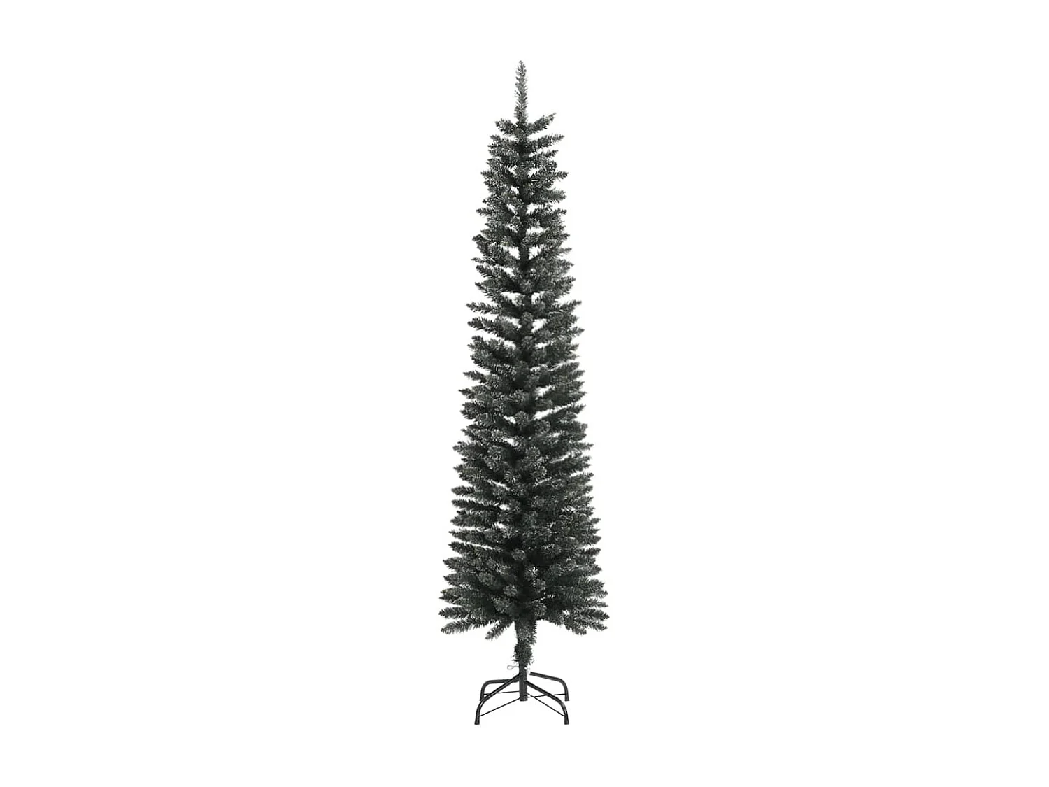 Árvore de Natal artificial fina com suporte Verde 180 cm PVC