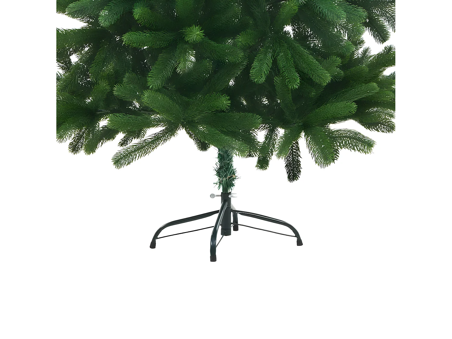 Albero di Natale artificiale preilluminato e palline 150 cm Verde