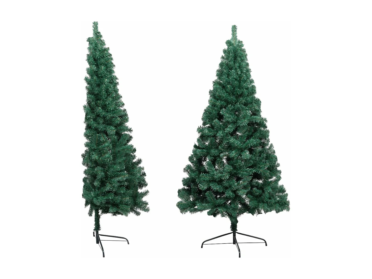 Árvore de Natal artificial semi-iluminada e bolas verdes 120 cm