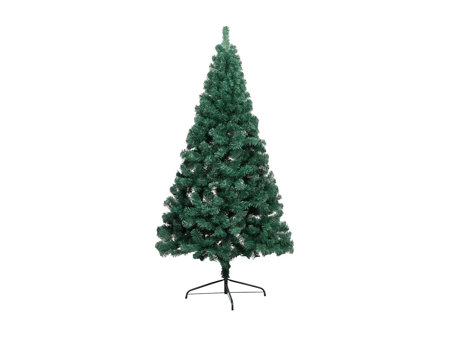 Árvore de Natal artificial semi-iluminada e bolas verdes 120 cm