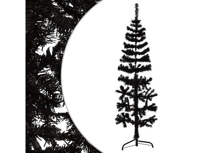 Árvore de Natal Artificial Meia Fina com Suporte Preto 150cm