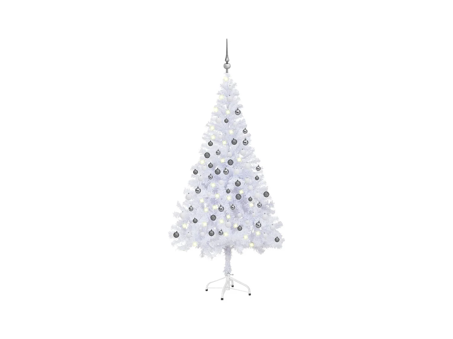 Árbol de Navidad artificial preiluminado/bolas 180 cm 620 ramas
