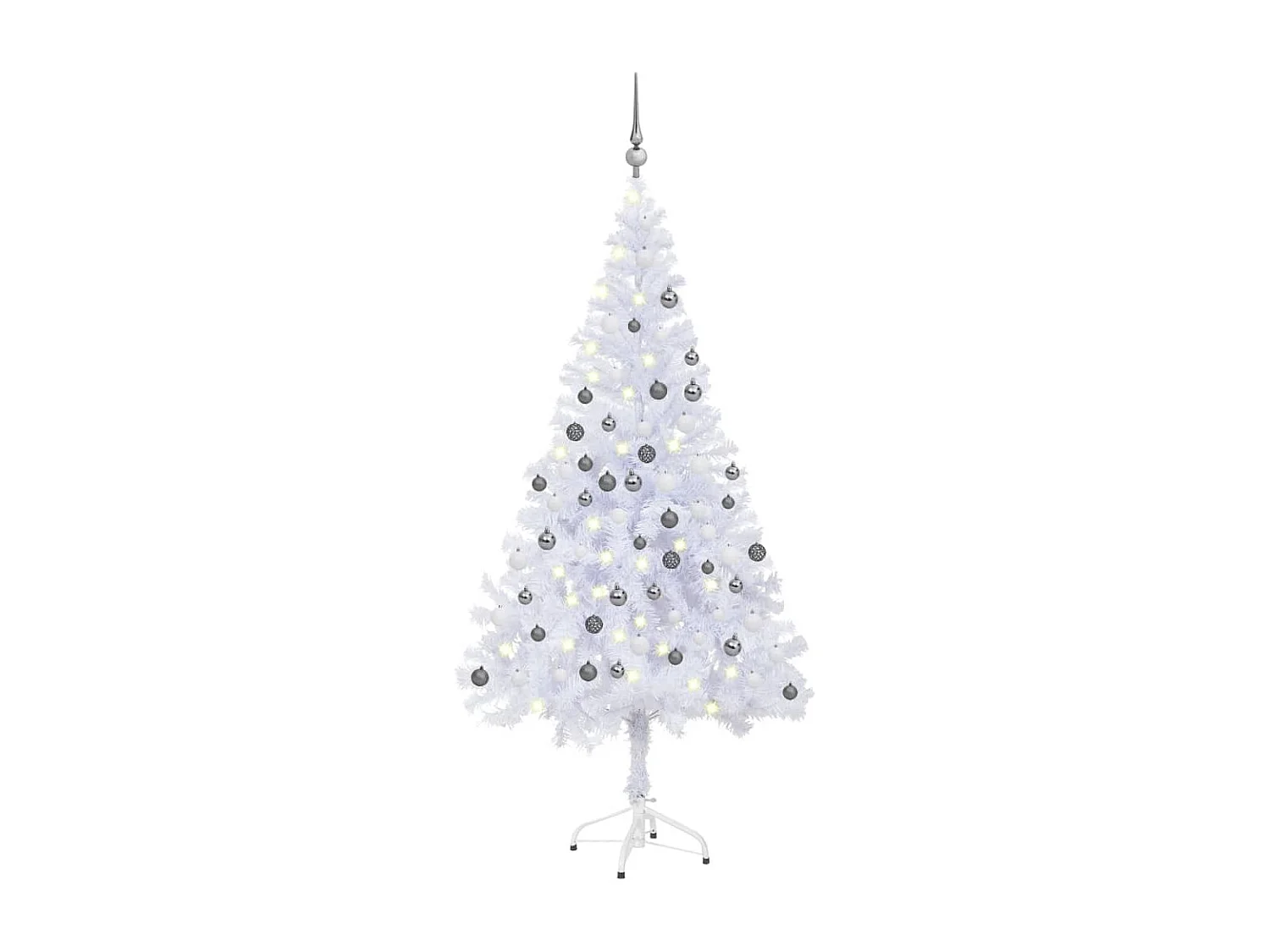 Árbol de Navidad artificial preiluminado/bolas 180 cm 620 ramas