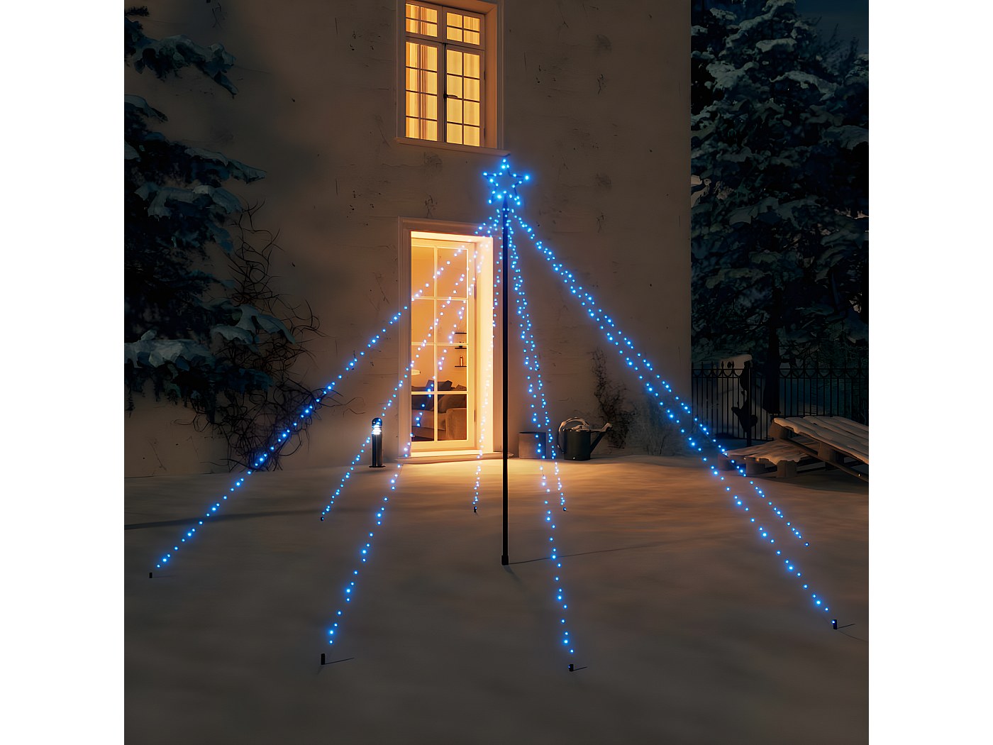 Luci per albero di Natale da interno/esterno 400 LED blu 2,5 m