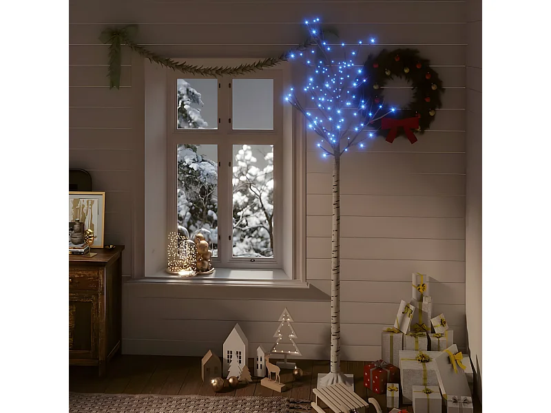 Albero di Natale 200 LED Blu Salice 2,2 m Int/Est