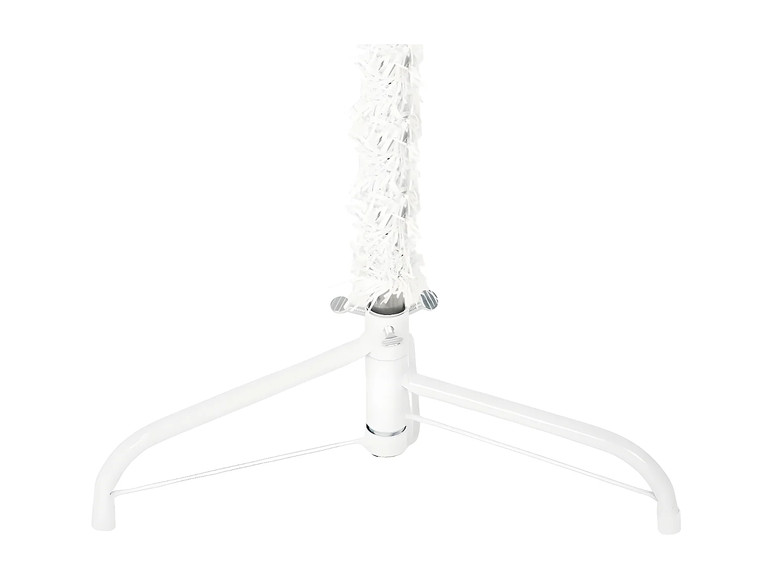 Demi sapin de No?l artificiel mince avec support Blanc 240 cm