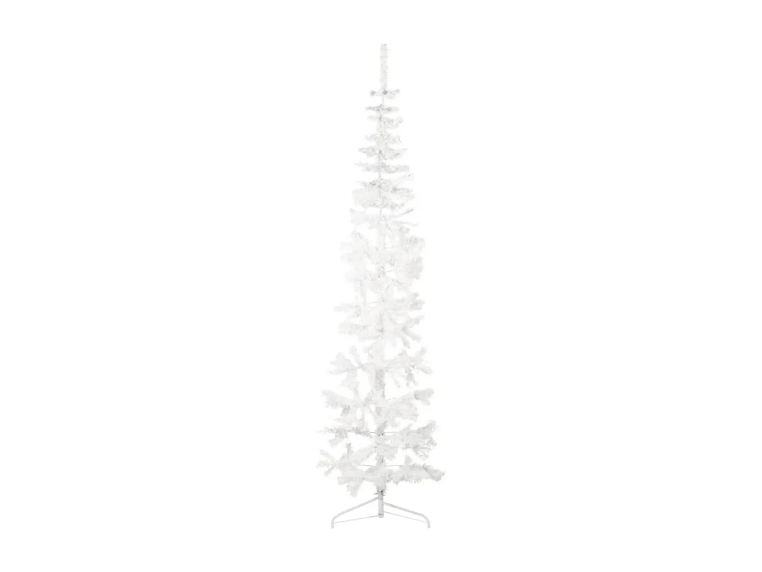 Albero di Natale artificiale mezzo sottile con supporto Bianco 240 cm