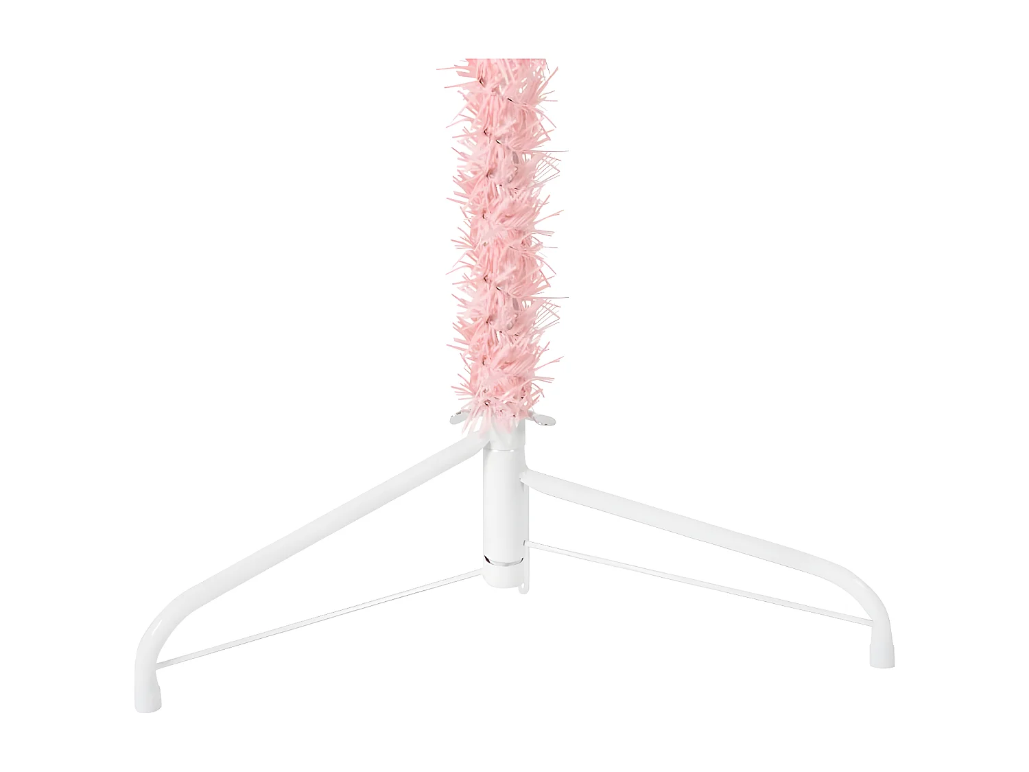 Albero di Natale artificiale mezzo sottile con supporto Rosa 240 cm