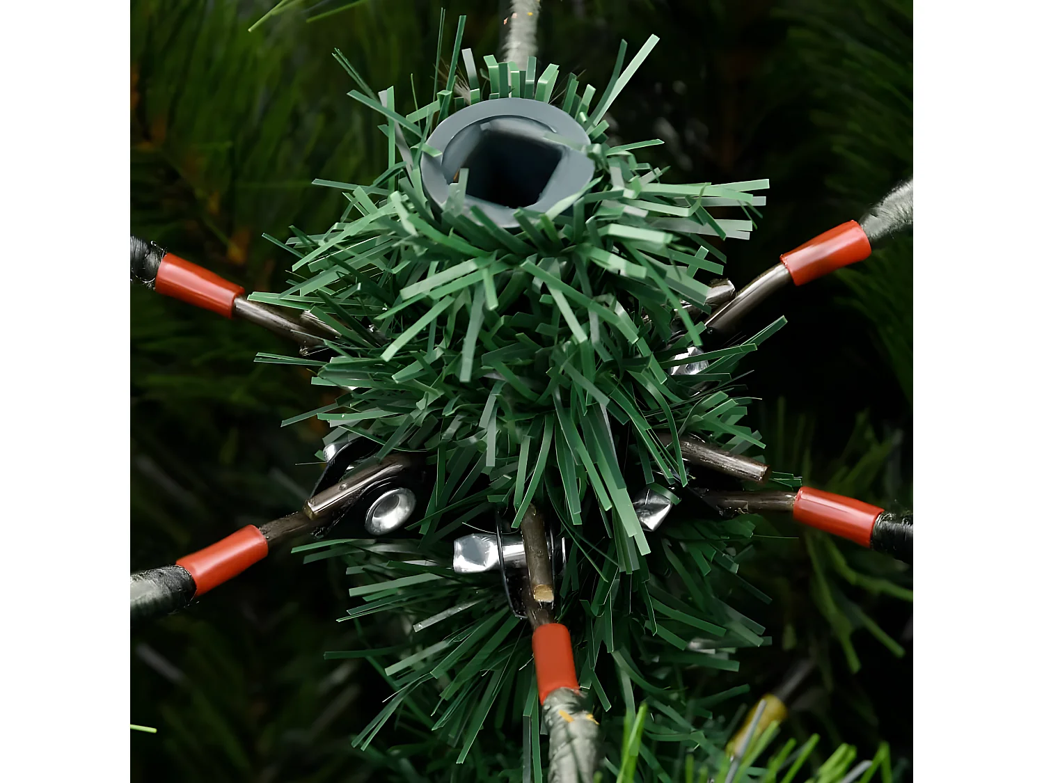 Árvore de Natal artificial articulada com neve flocada 150 cm