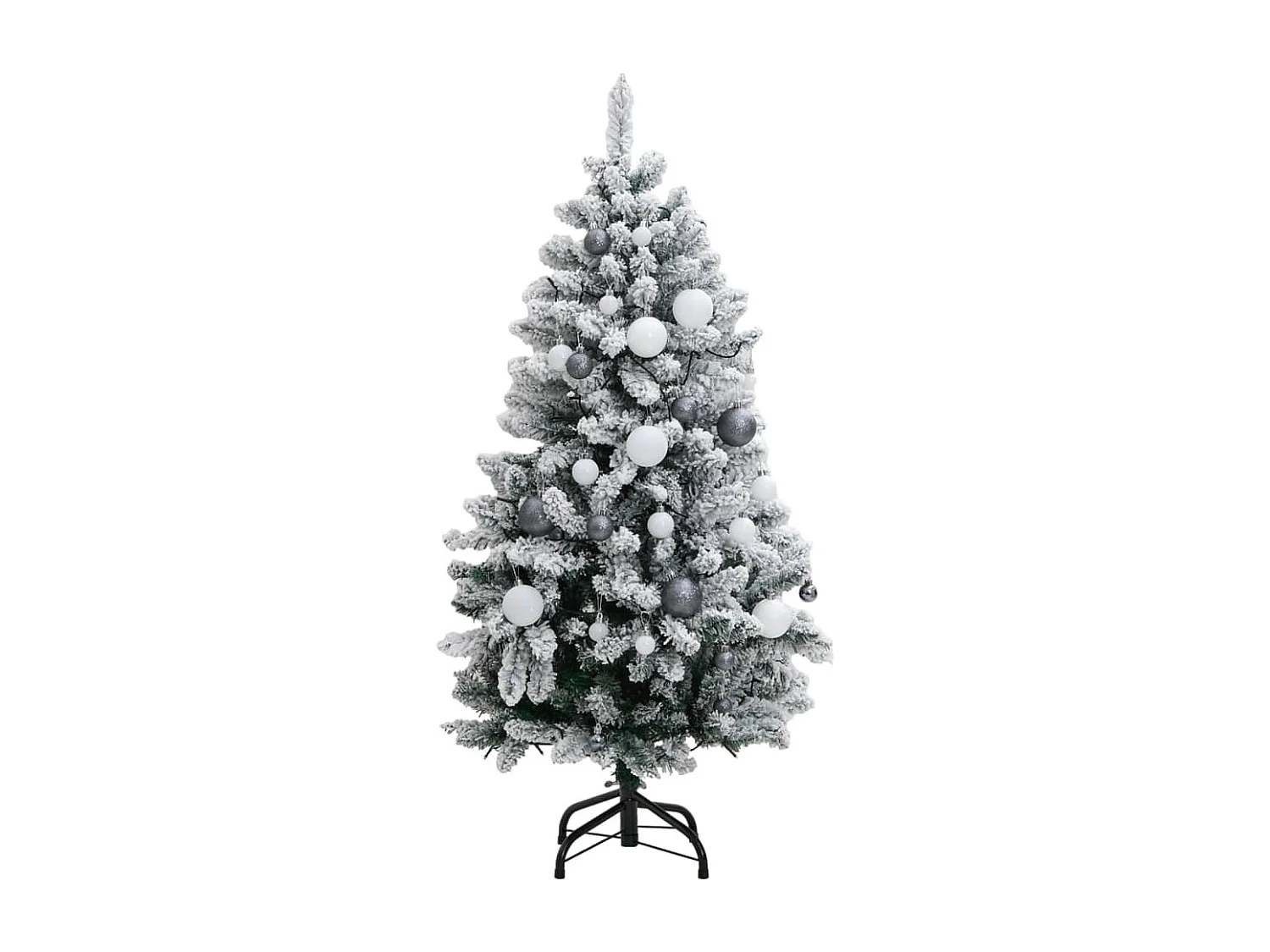 Árvore de Natal artificial articulada 150 LEDs e bolas 150 cm