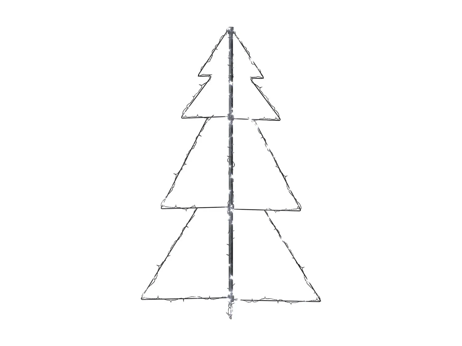 Arbre de No?l c?ne 160 LED d'intérieur/d'extérieur 78x120 cm