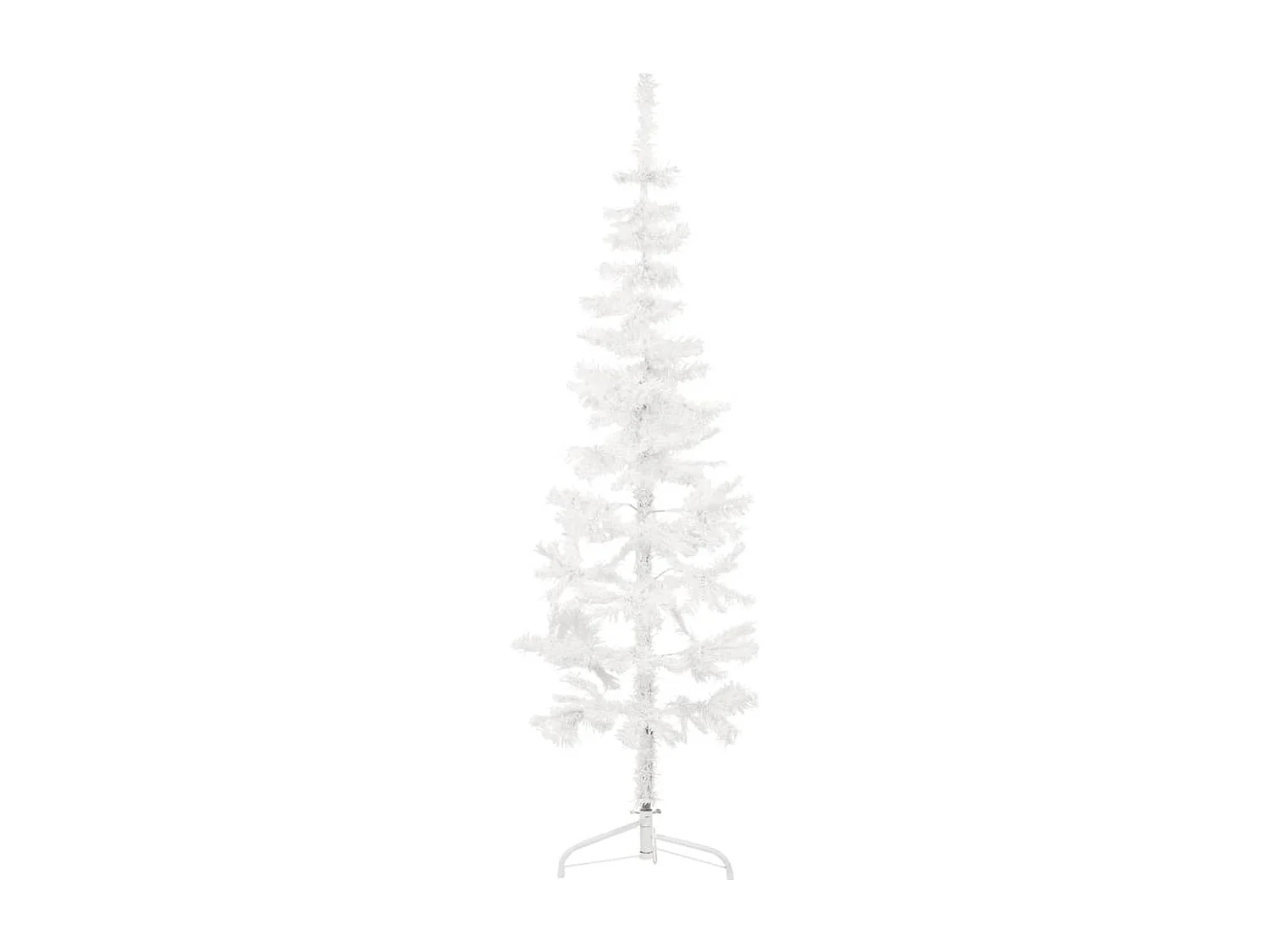 Albero di Natale artificiale mezzo sottile con supporto Bianco 120 cm