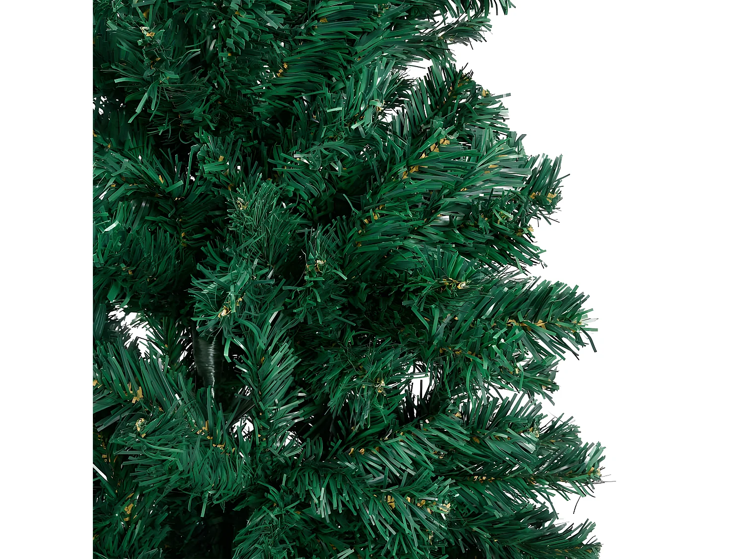 Albero di Natale artificiale preilluminato e palline verdi 150 cm PVC