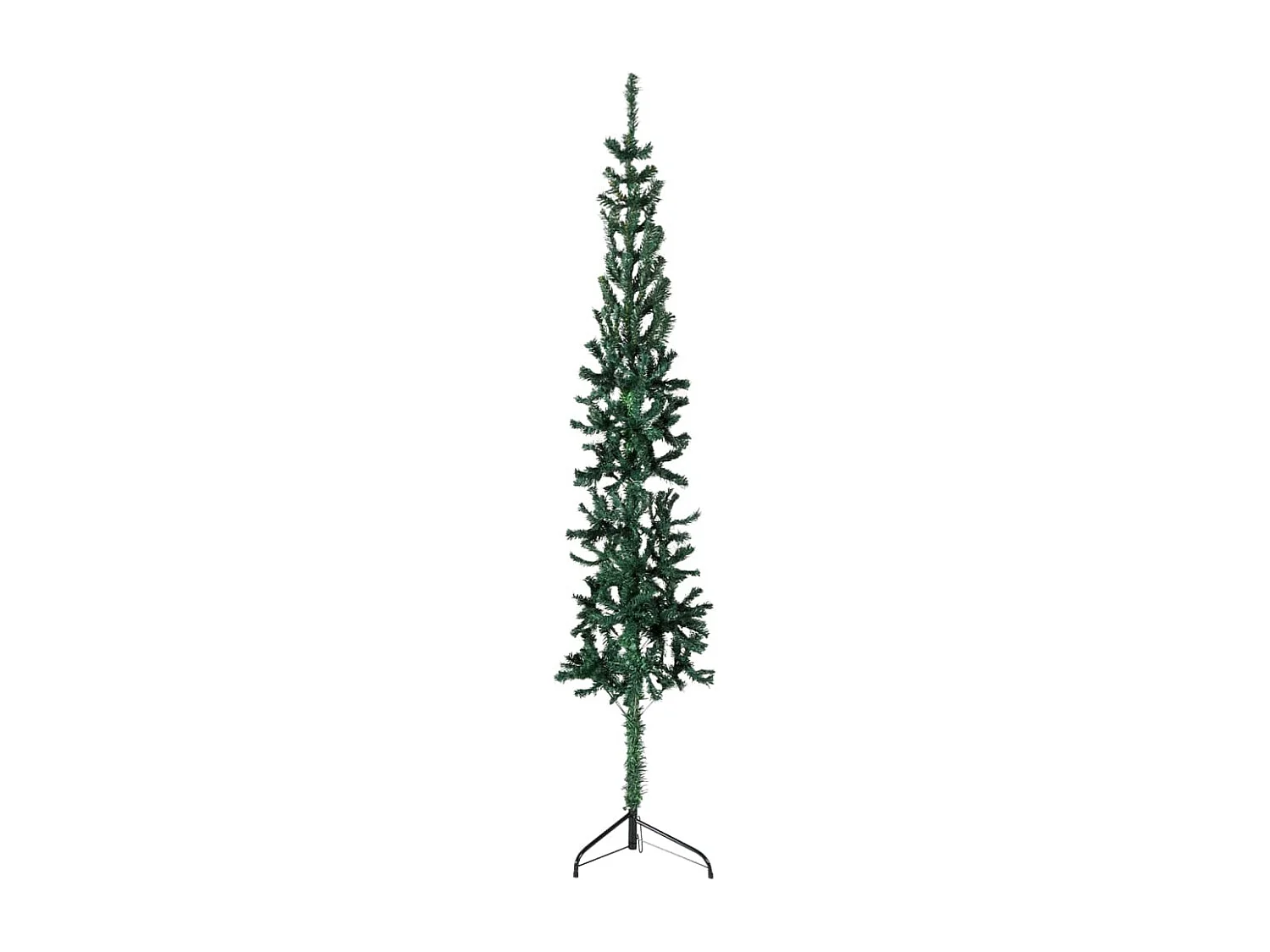 Demi sapin de No?l artificiel mince avec support Vert 210 cm