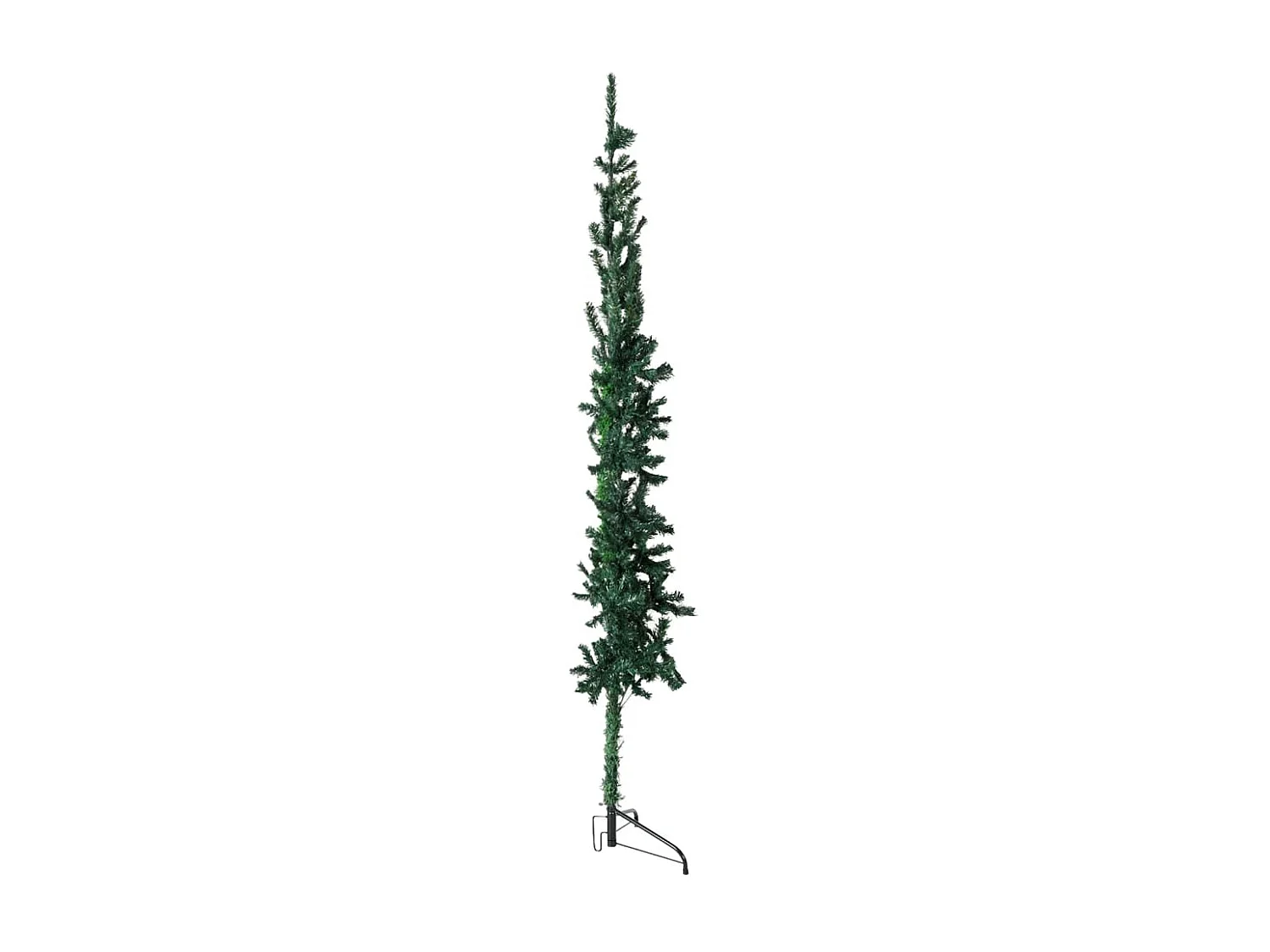 Demi sapin de No?l artificiel mince avec support Vert 210 cm